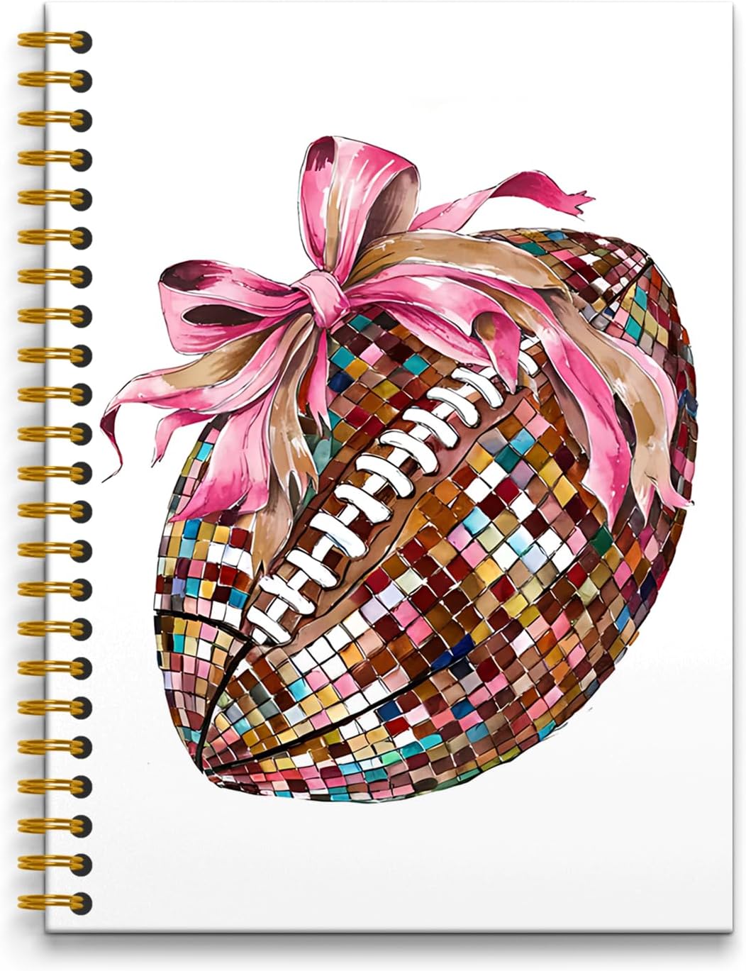 Football Bow Spiral Journal - Perfect for Football Lovers!
