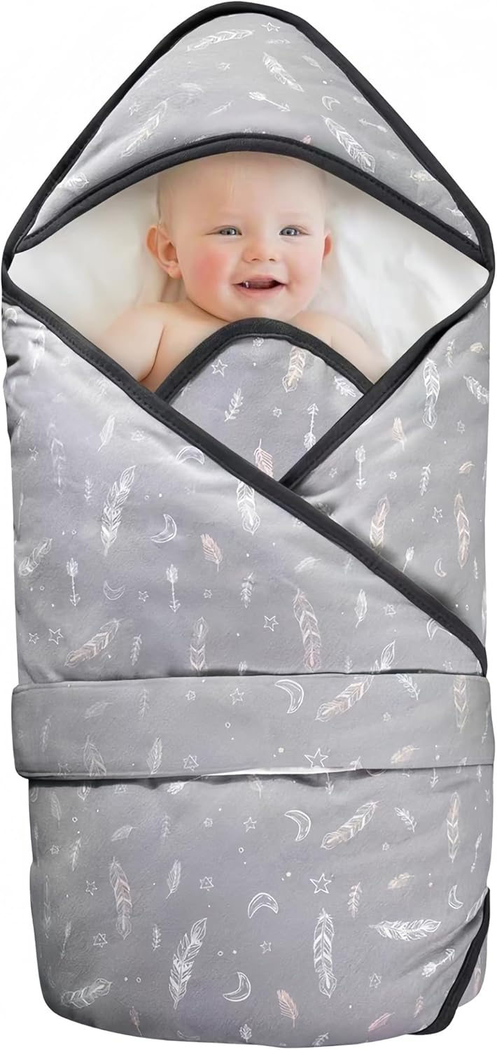 Newborn Baby Swaddle Blanket for Boys Girls Winter Warmth