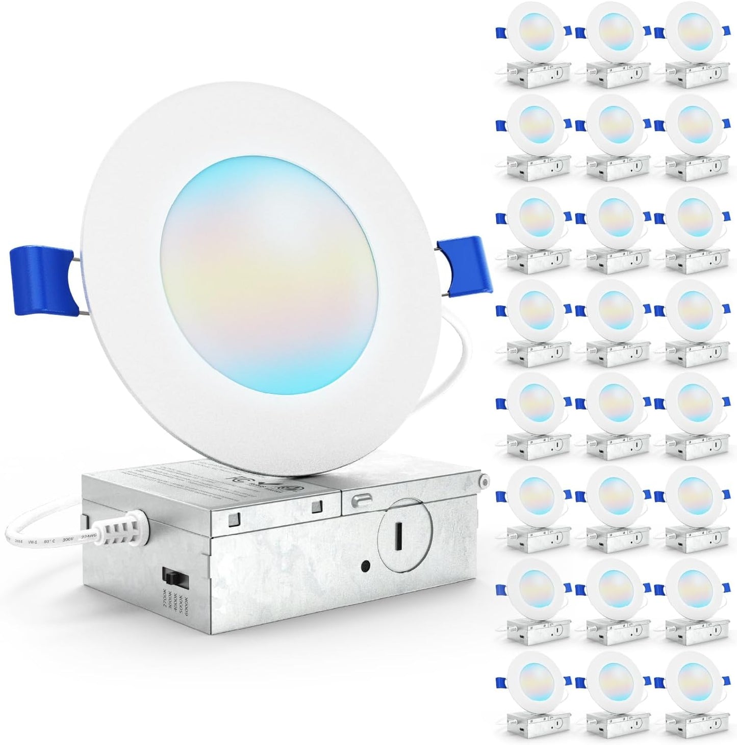 Sunco 24 Pack 4 Inch LED Recessed Lights for Bright Spaces