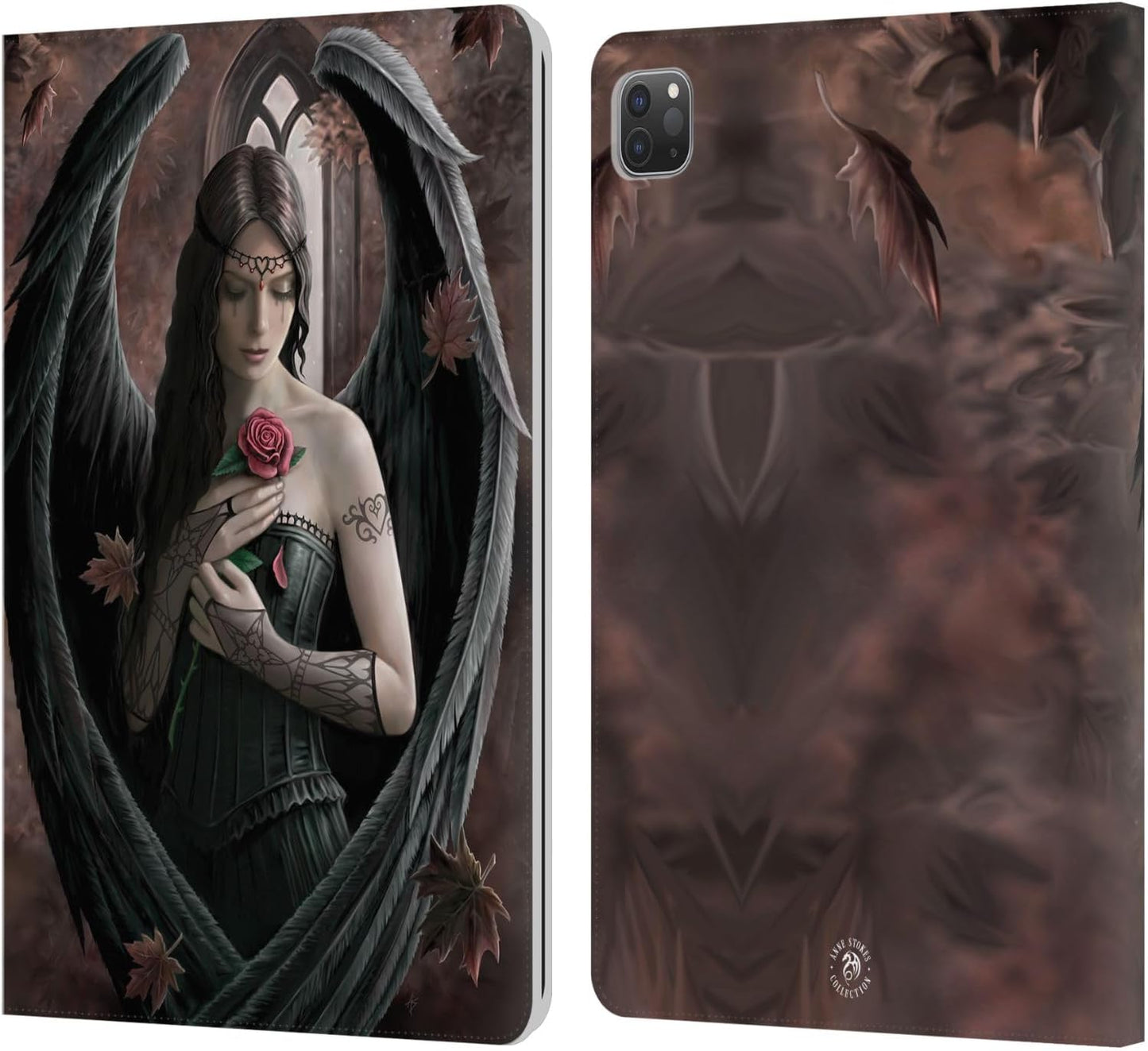 Anne Stokes Rose Angels Leather Wallet Case for iPad Pro 11