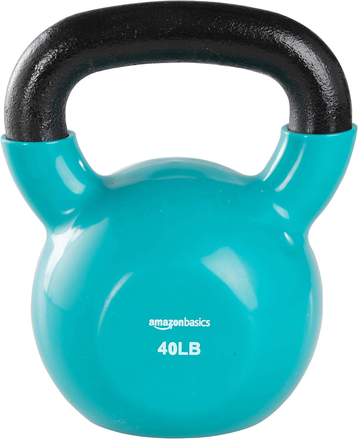 40 Pound Vinyl Kettlebell for Strength Training and Exercise