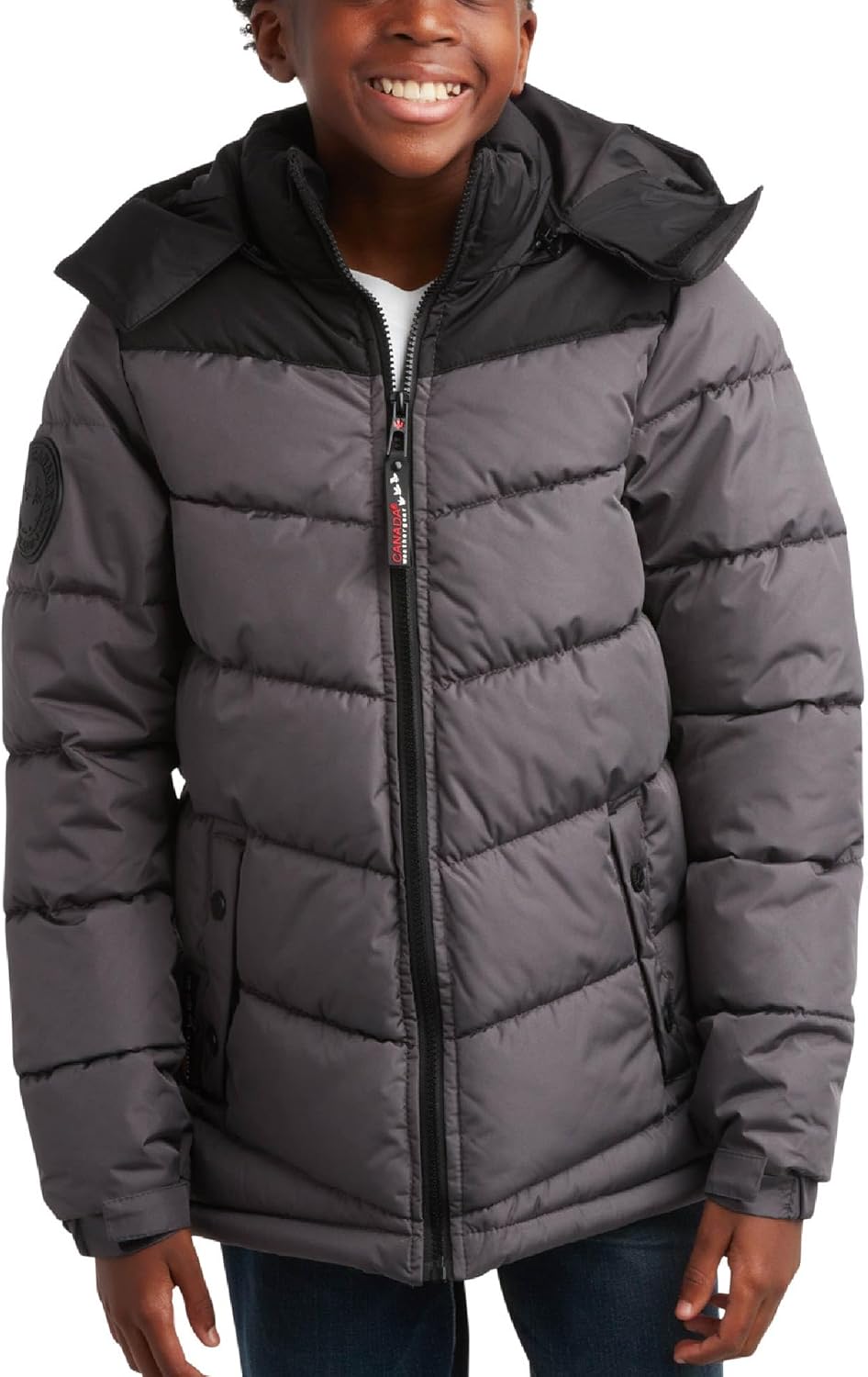 Boys' Water-Resistant Puffer Jacket by Canada Weather Gear