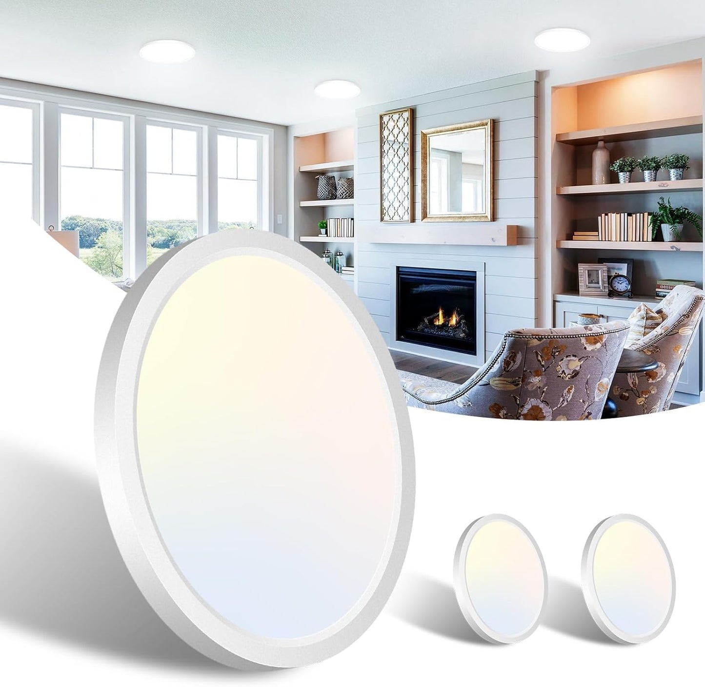 Libit 3-Pack 7in LED Ceiling Light Flush Mounts for Any Space