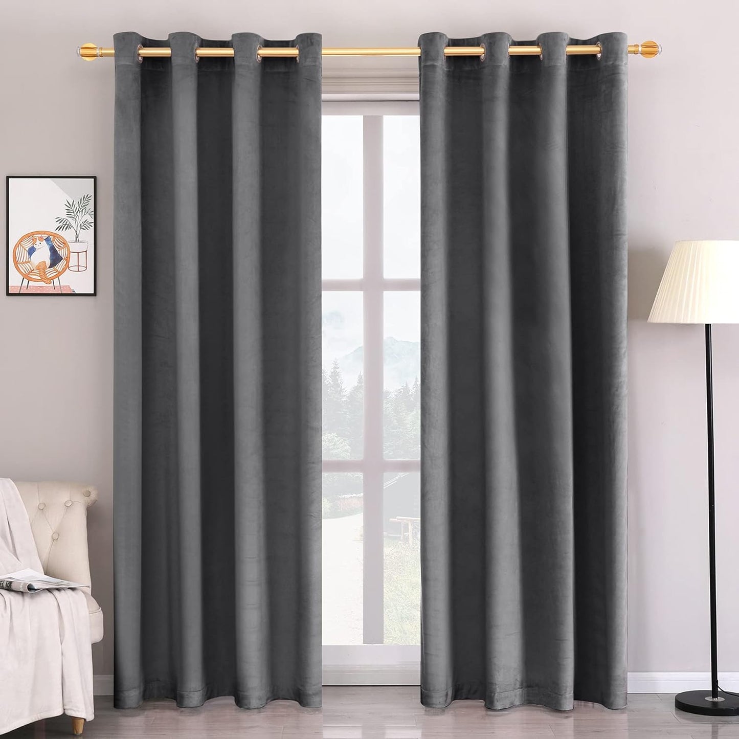 Luxe Velvet Curtains - Ultimate Privacy & Light Block!