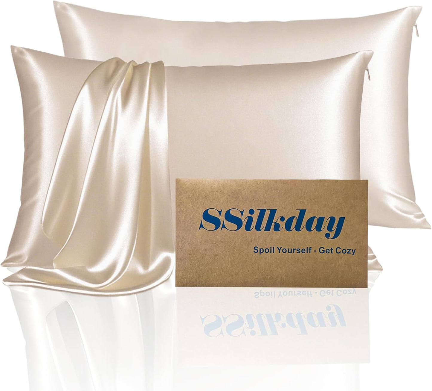 Mulberry Silk Pillow Cases 2 Pack for Hair and Skin Care