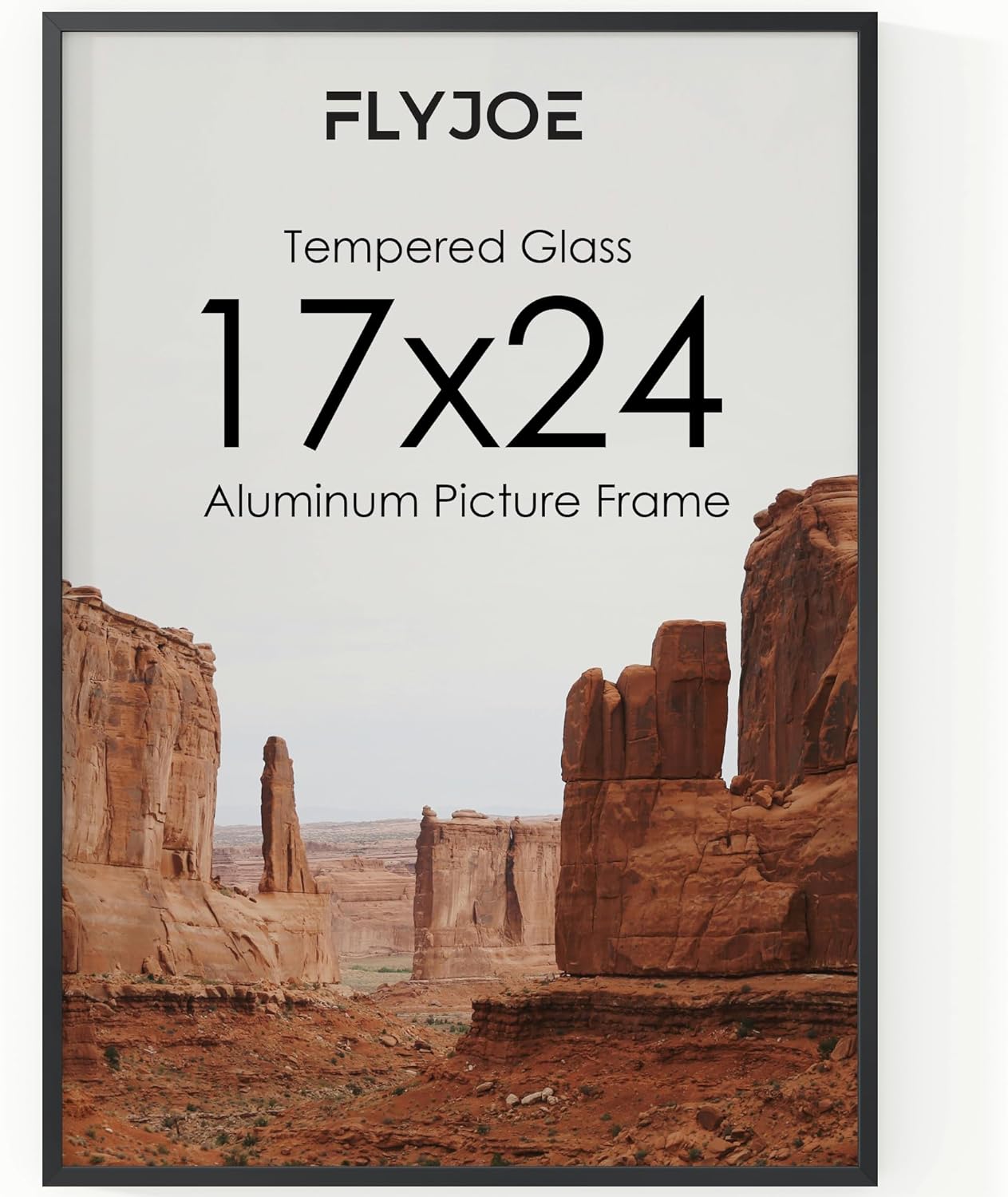 17x24 Metal Picture Frame - Premium Black Aluminum Design