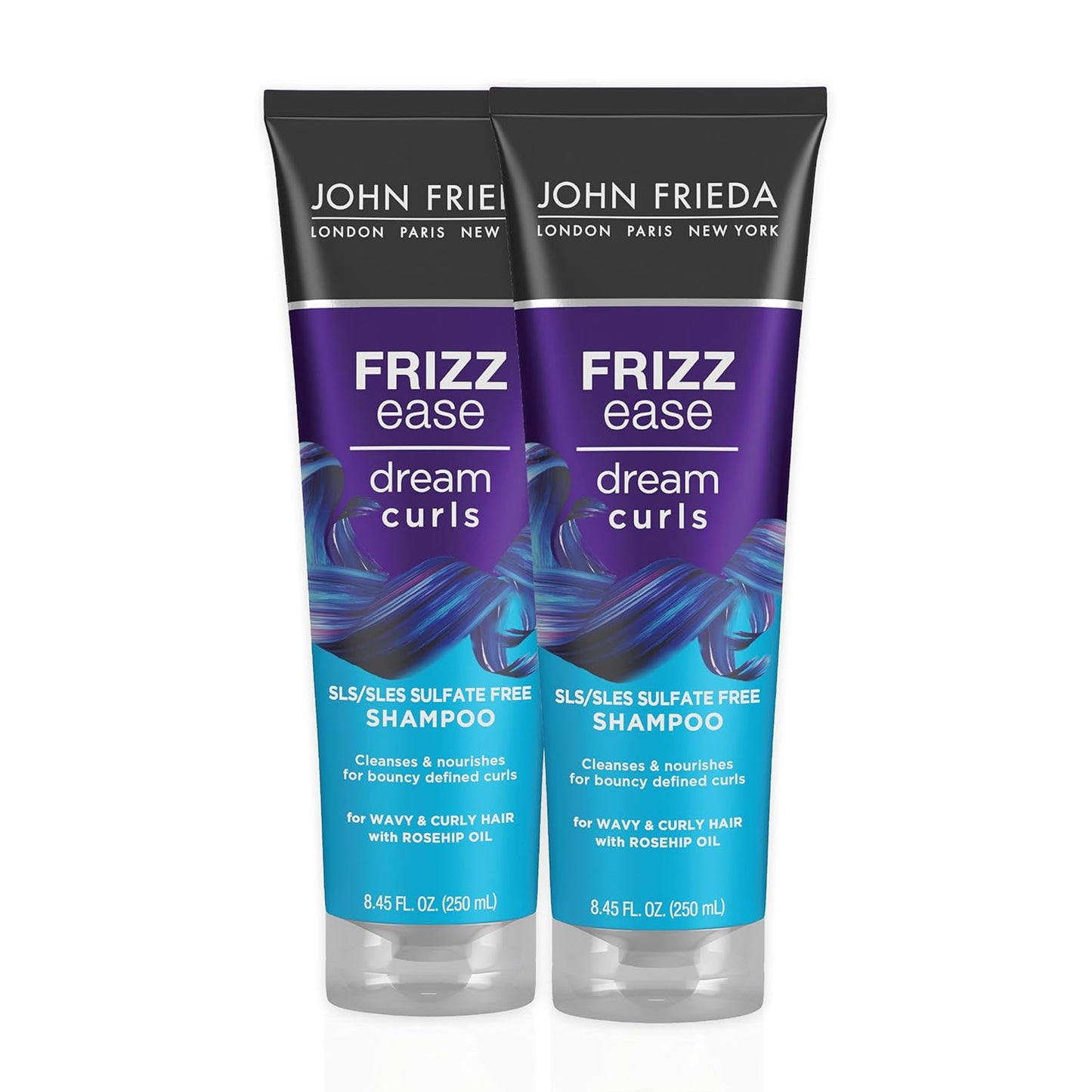 John Frieda Dream Curls Shampoo, Frizz Control Tech, 8.45 oz x 2