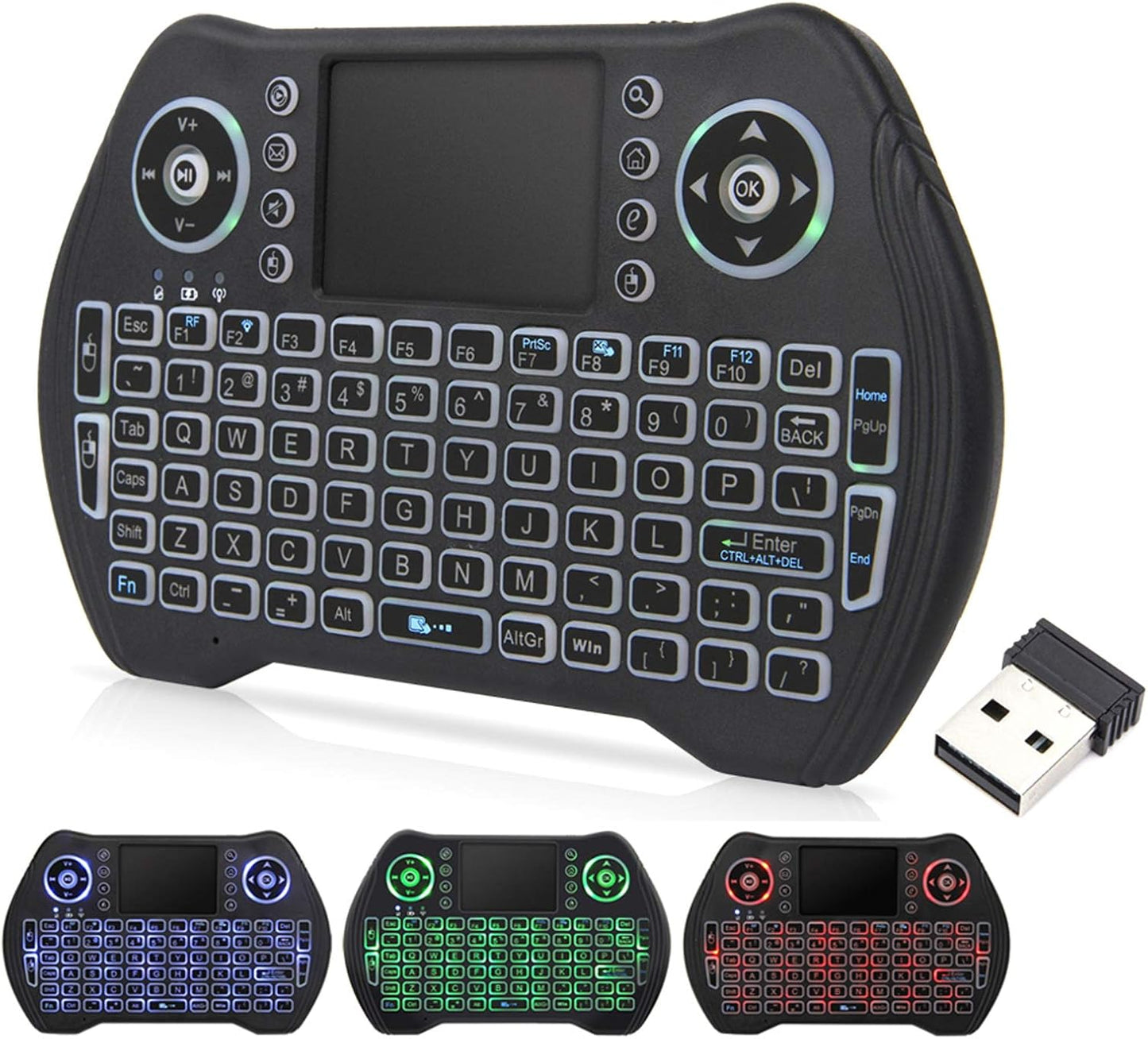 Backlit Wireless Keyboard with Touchpad Mouse - Upvivi