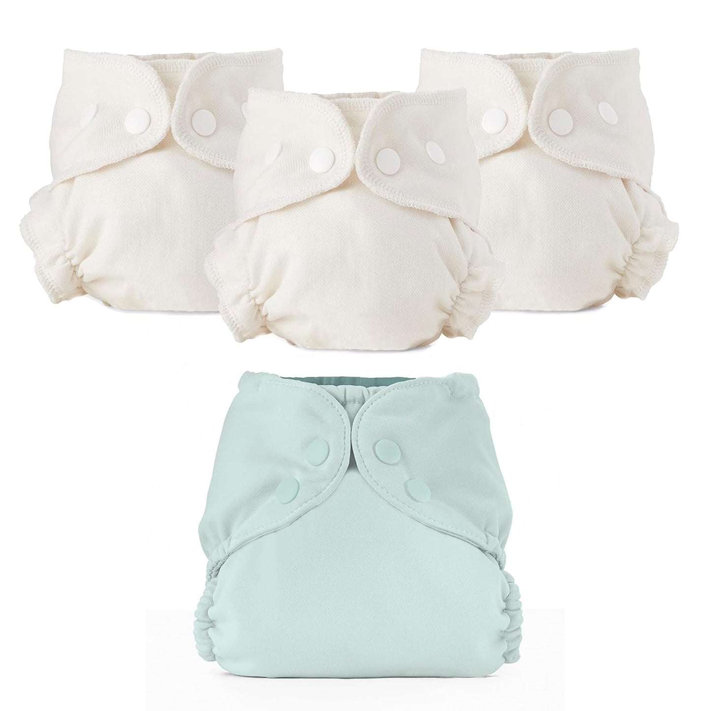 Esembly Cloth Diaper Bundle Set - Organic Cotton & Waterproof Cover