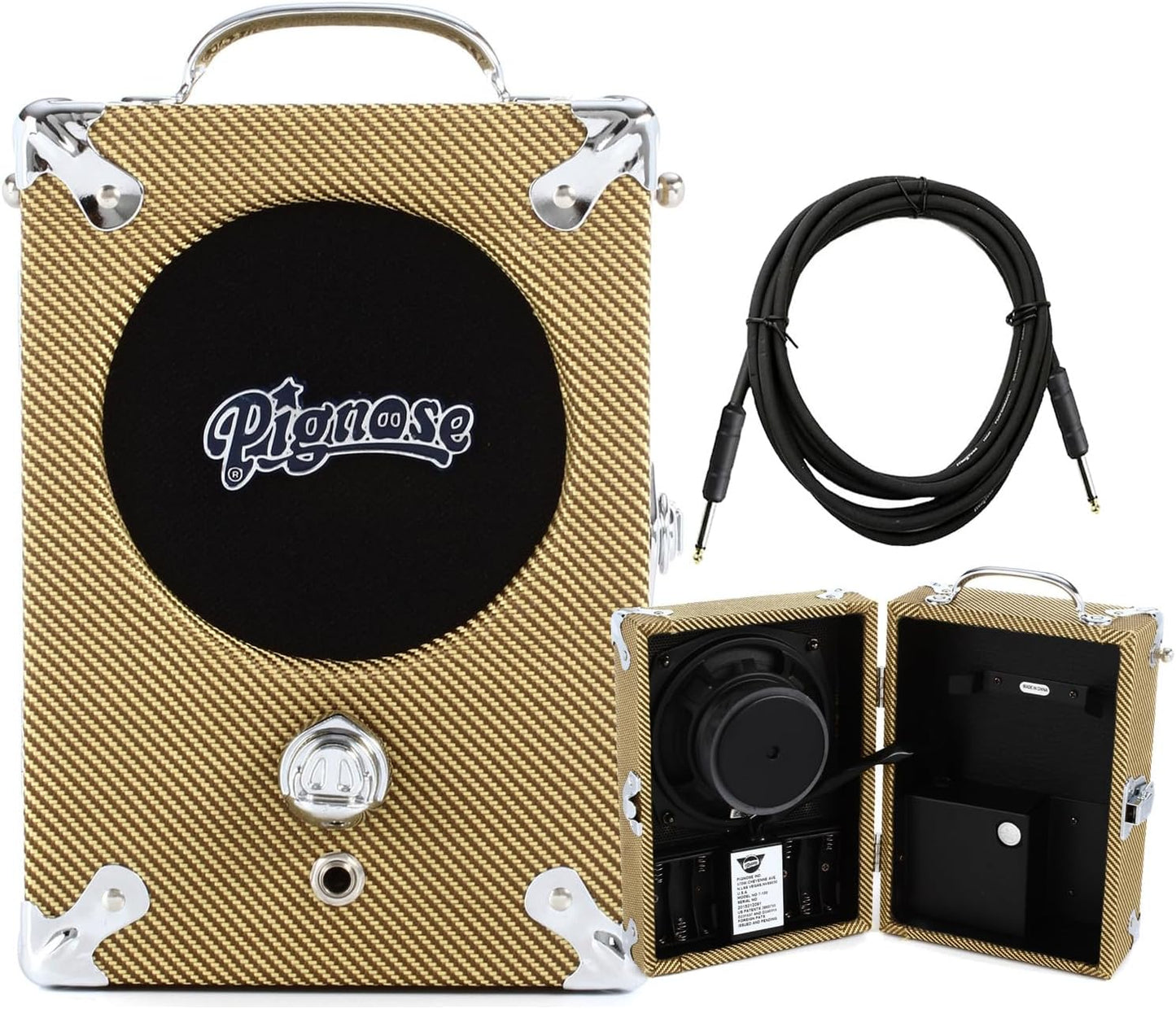 Pignose Legendary 7-100 Portable Amp - Battery-Operated. Tonebird Tweed Bundle