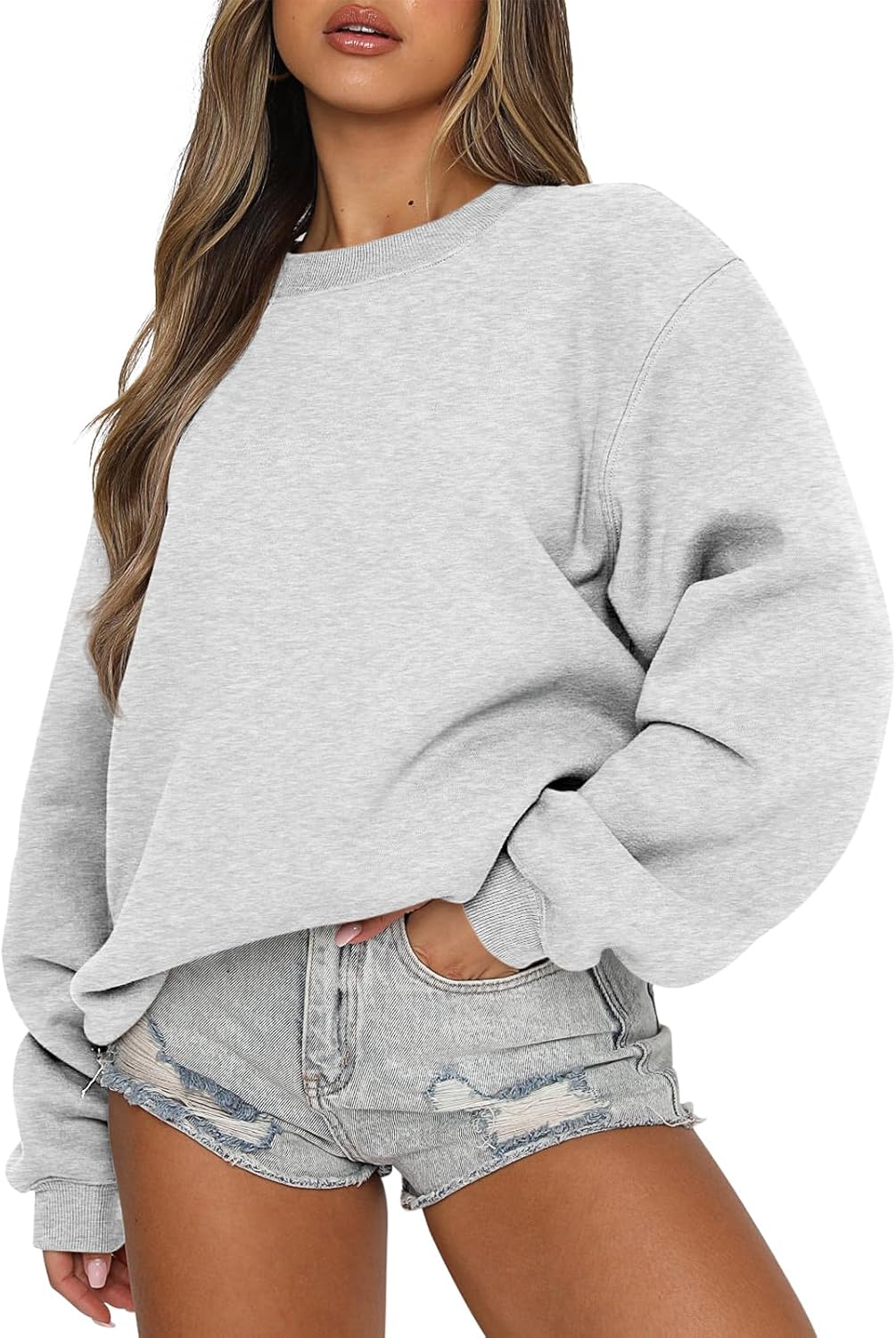 ANRABESS Womens Oversized Pullover Sweatshirt for Fall 2025