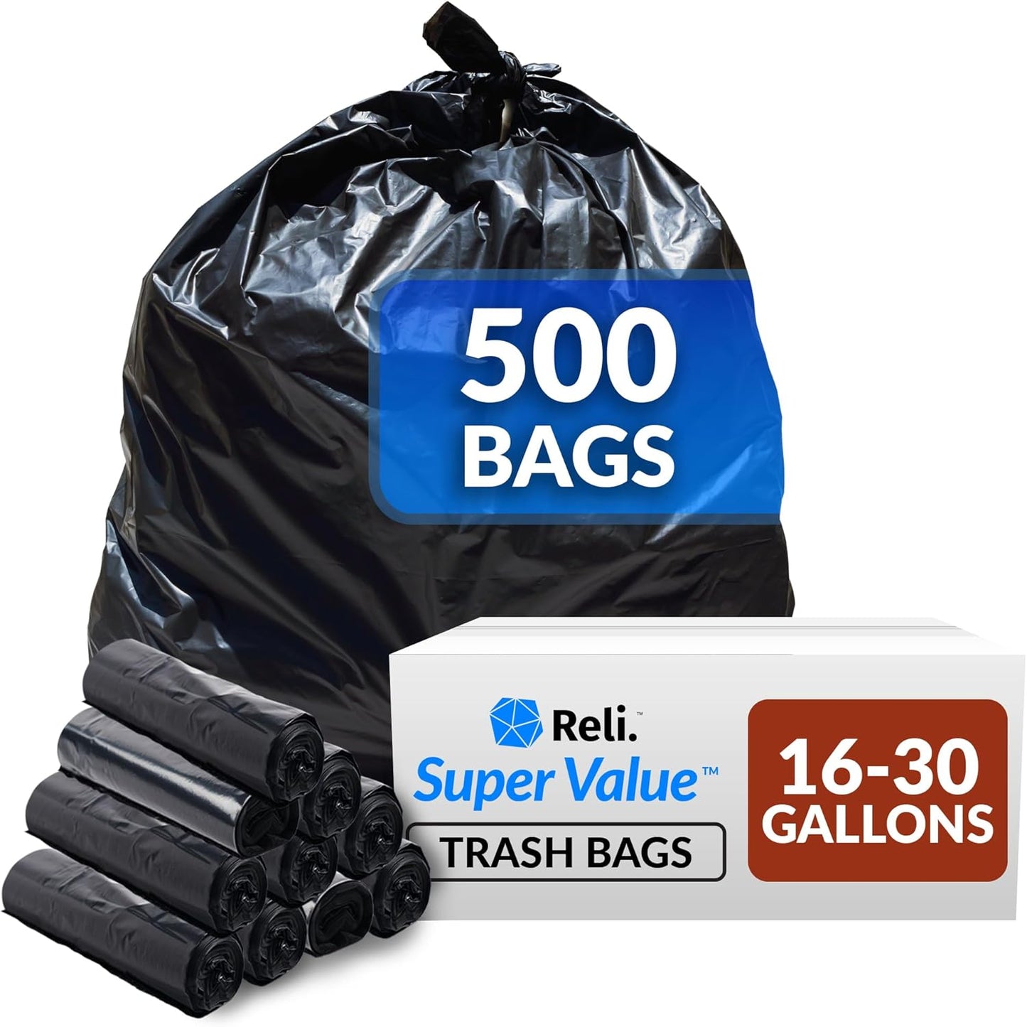 Bulk 16-25 Gallon Trash Bags - Strong and Reliable Solution