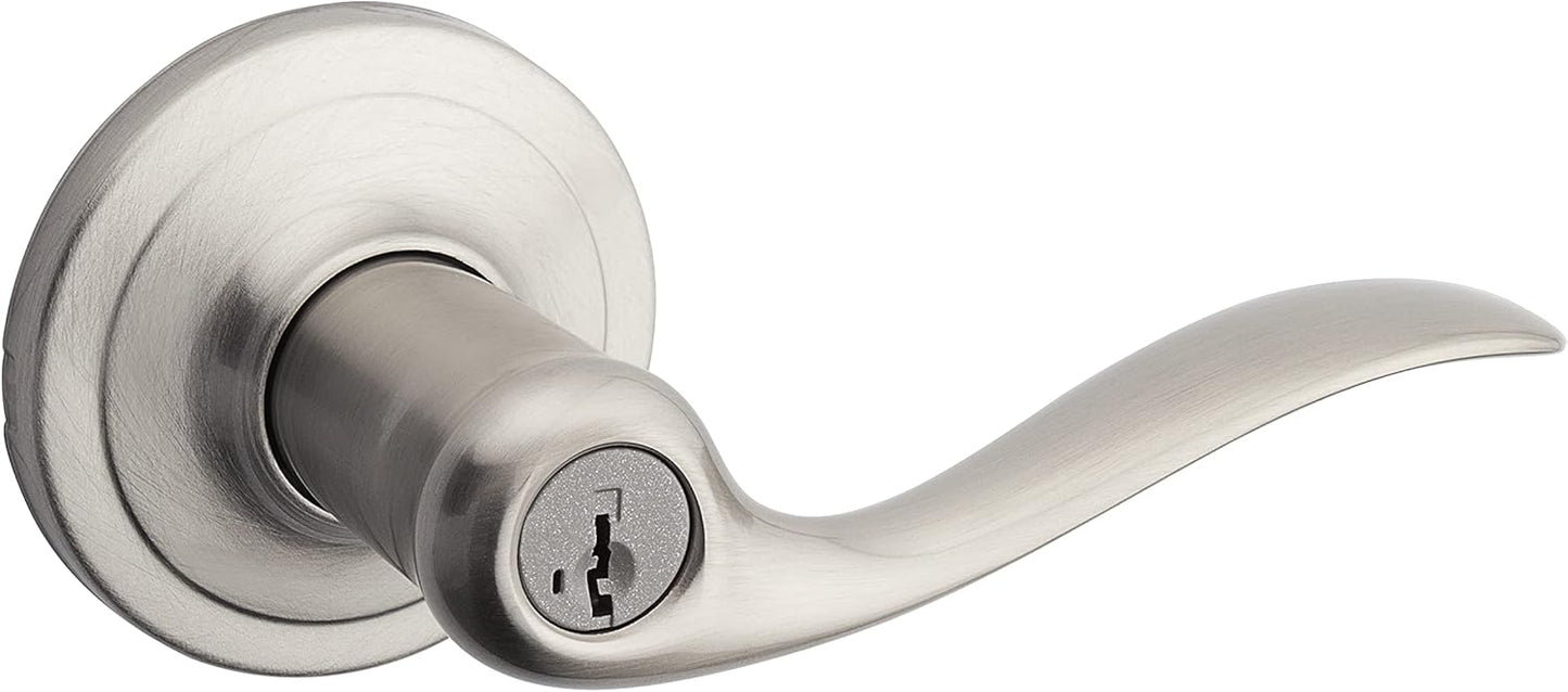 Kwikset Tustin Entry Door Handle with Keyed Security Features