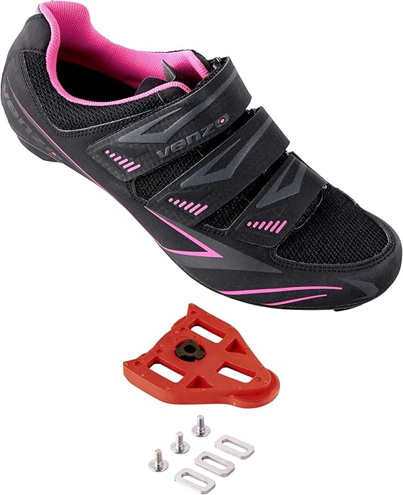 Venzo Women's Road Cycling Shoes for Peloton & Shimano SPD