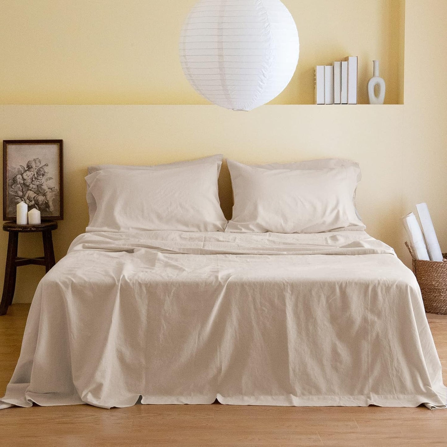 Luxurious Belgian Linen Sheet Set for Queen Size Bedding Comfort