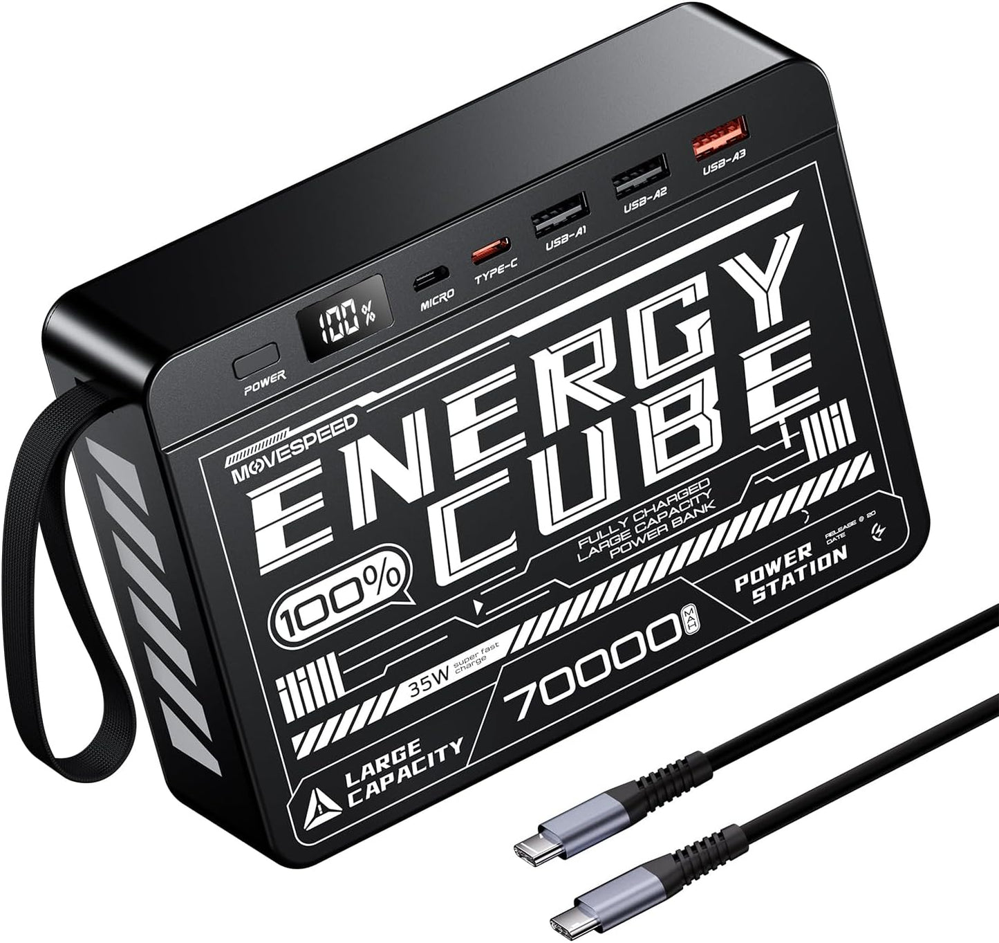 MOVE SPEED 70000mAh Power Bank for Fast Charging Needs