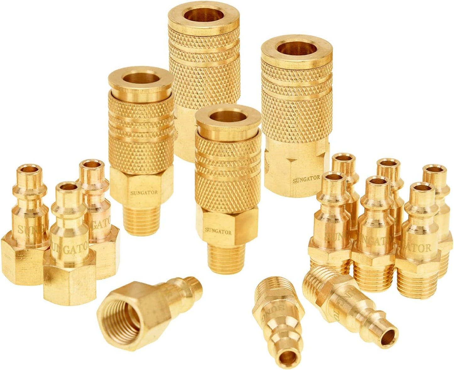 SUNGATOR 1/4'' NPT Brass Air Hose Fittings Kit