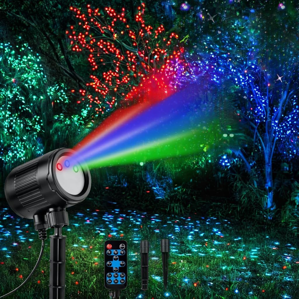 RGB Laser Projector Lights: Magical Holiday Decor!