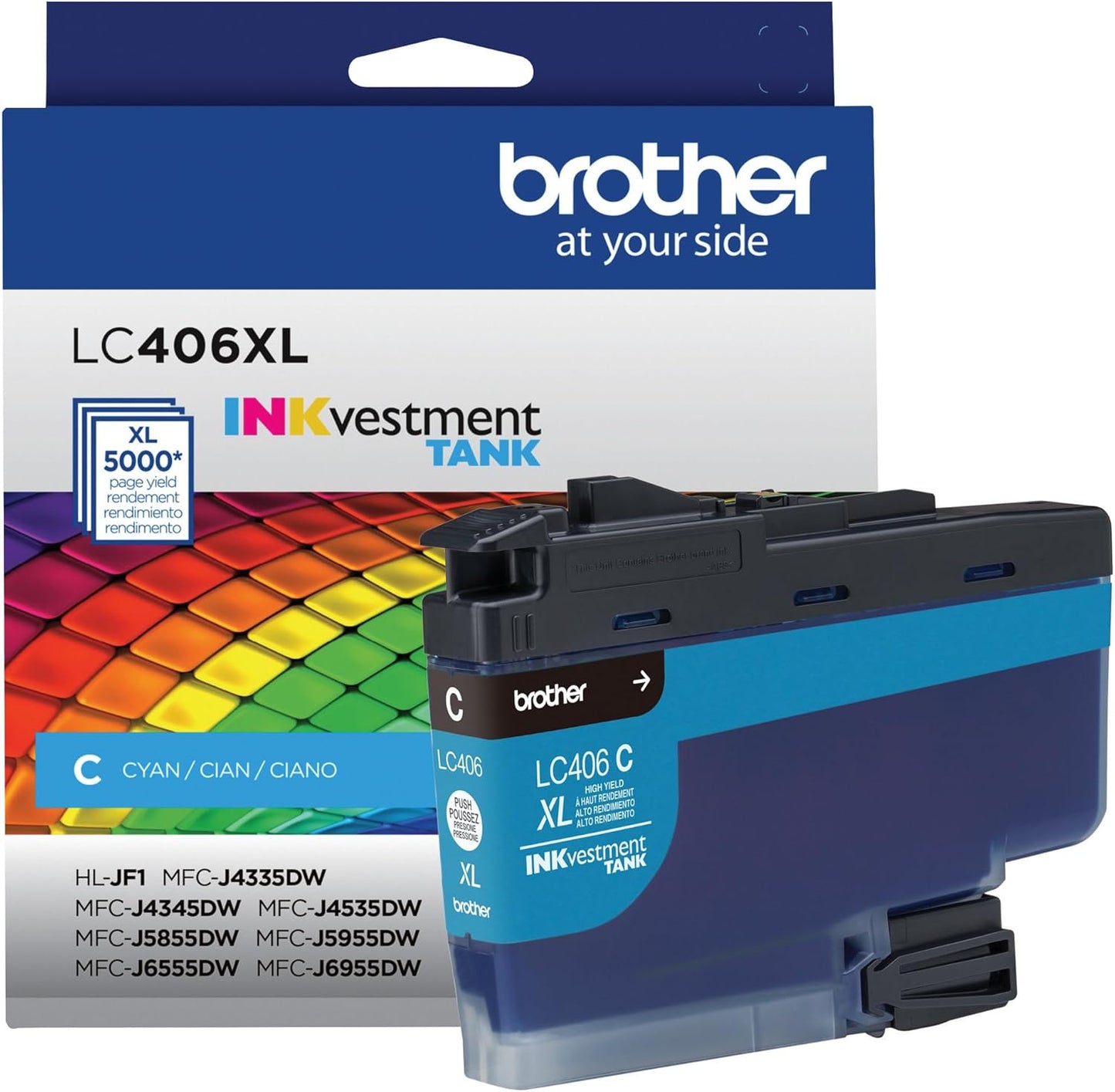 Vivid Cyan Printing with Brother LC406XLC