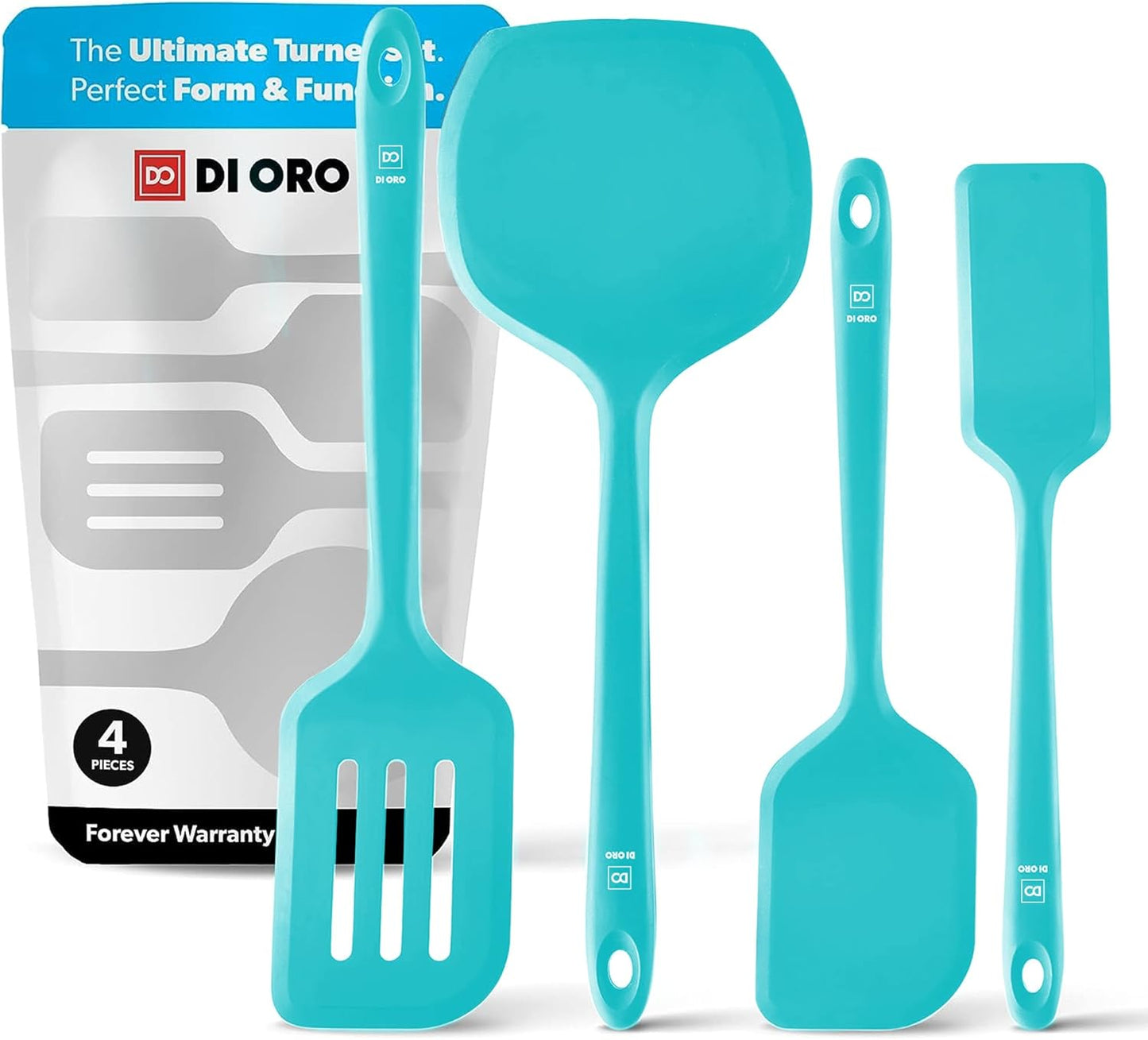 DI ORO Silicone Turner Spatula Set for Nonstick Cookware