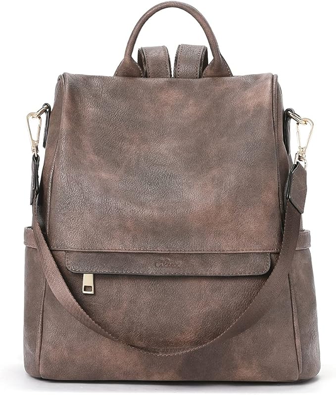 CLUCI Womens Backpack Purse Leather Anti-theft Large Fashion Bag
