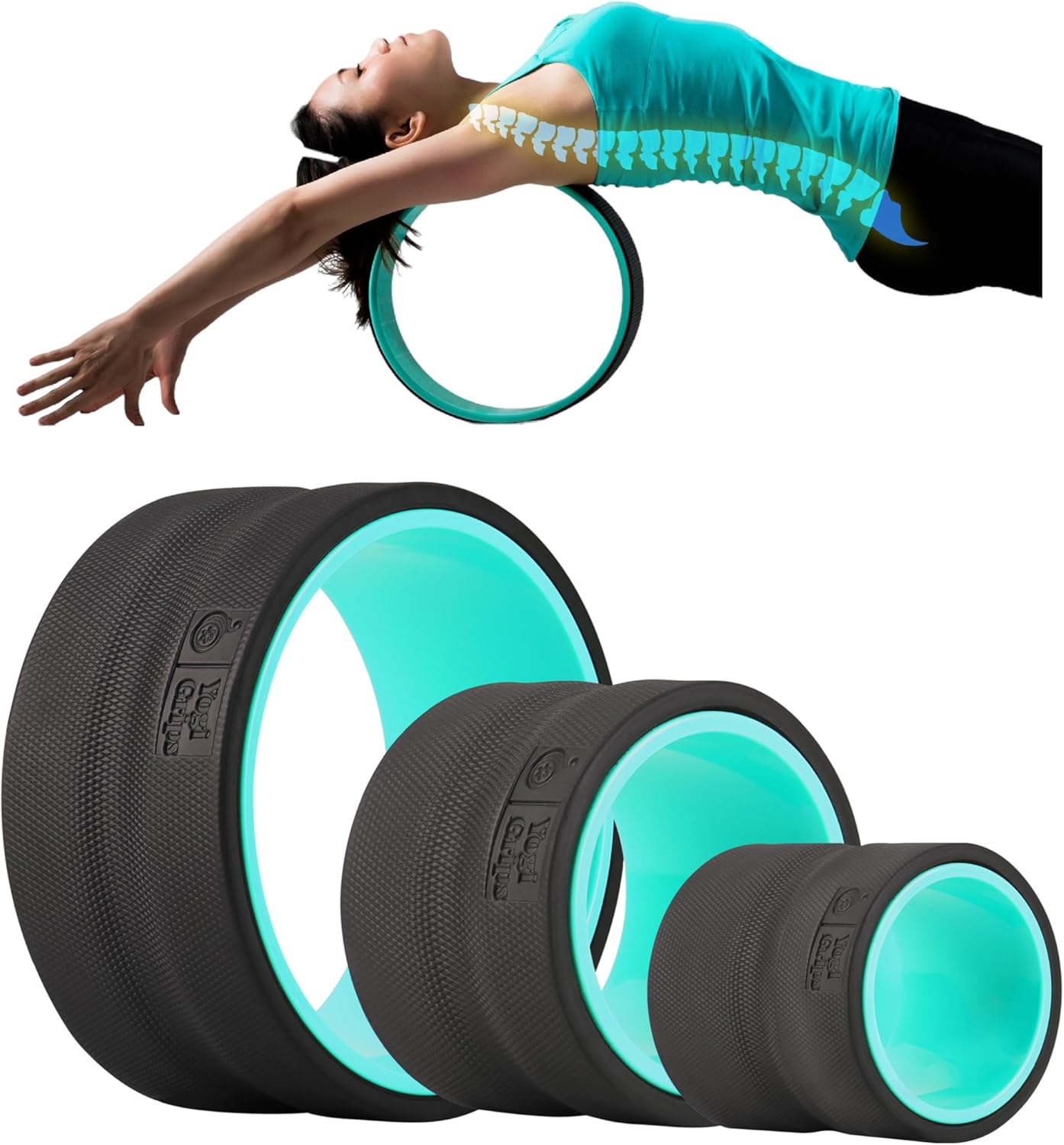 Foam-Padded Back Stretcher Wheel Set - Deep Stretch