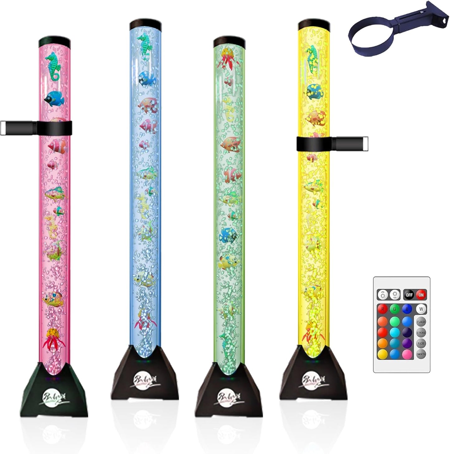4FT Sensory LED Water Bubble Tube Lamp for Kids with Fishes