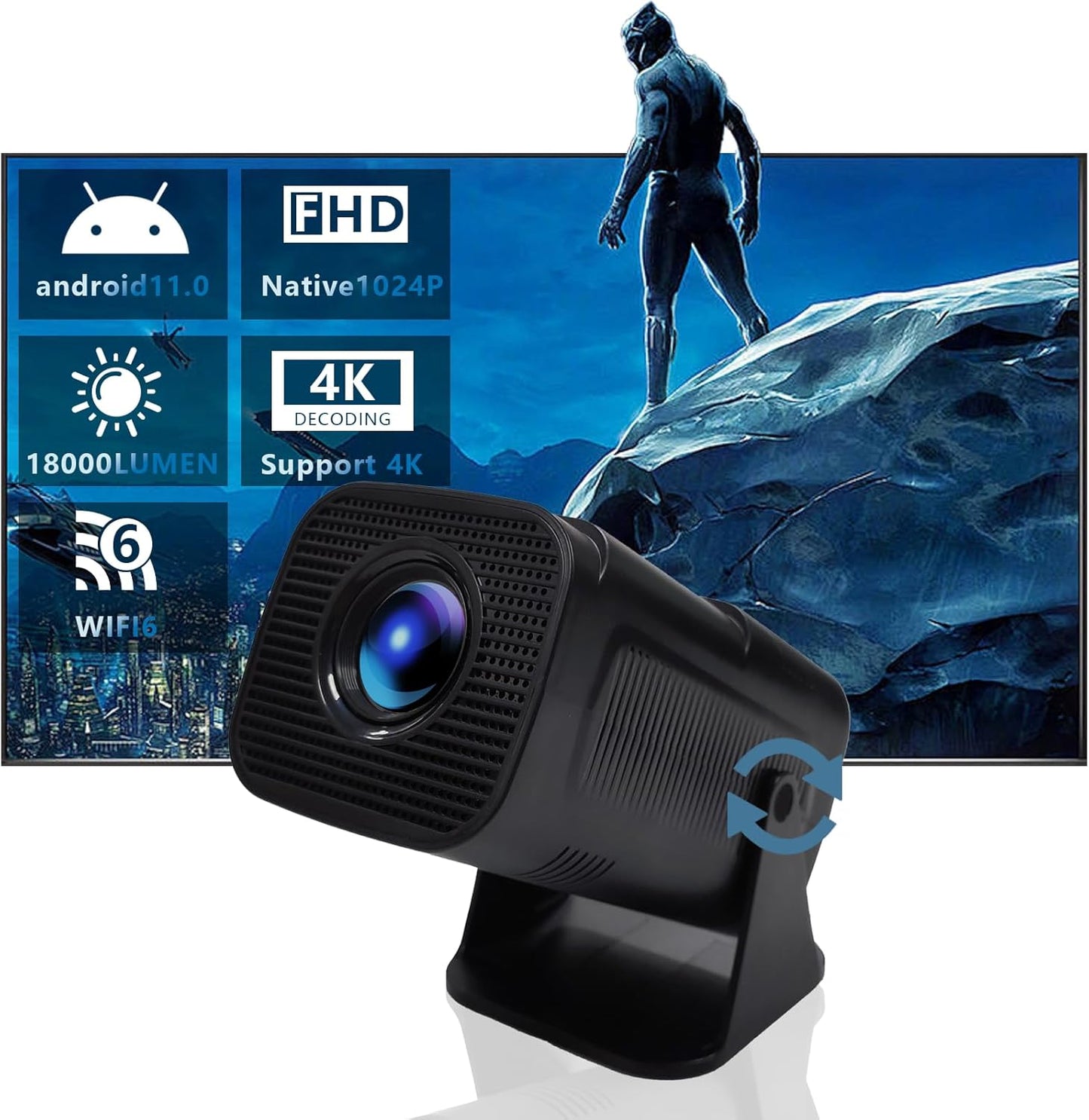 Full HD WiFi 6 Projector - Ultimate Connectivity!
