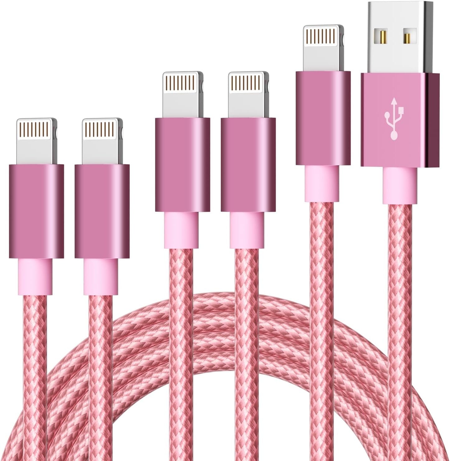 Iphone Charger 5Pack Fast Charging Nylon Cable