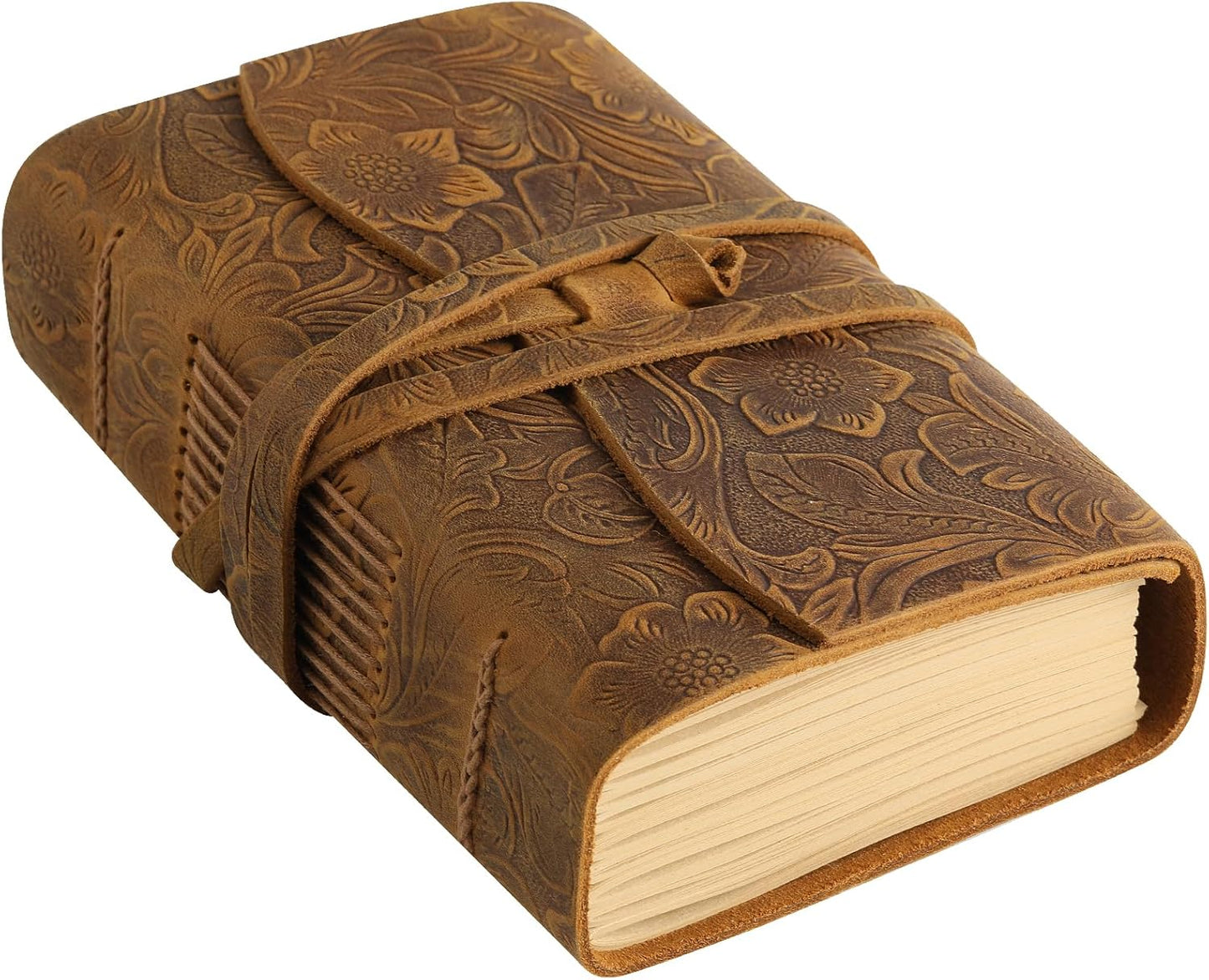 Vintage Leather Journal 400 Pages 7x5 Unlined