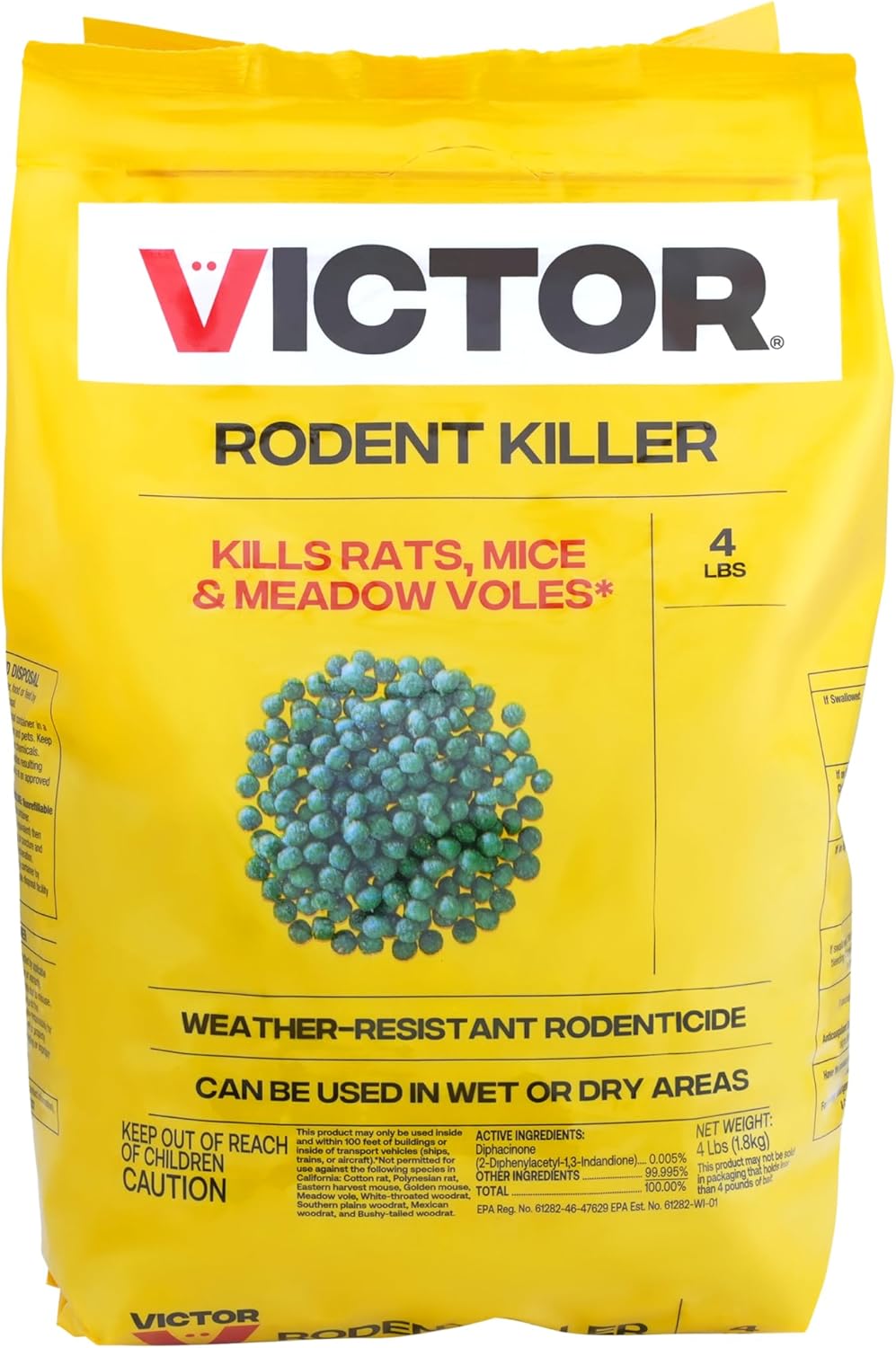 Victor M925 Rodent Poison - Kills Rodents Fast