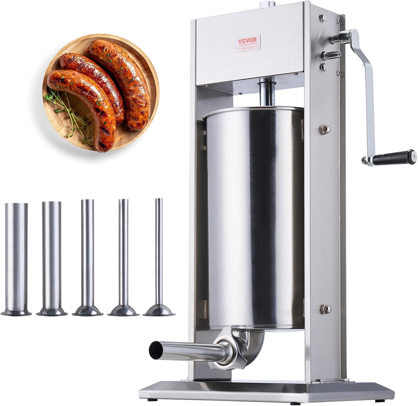 VEVOR Manual Sausage Stuffer - 15 L Vertical Meat Machine