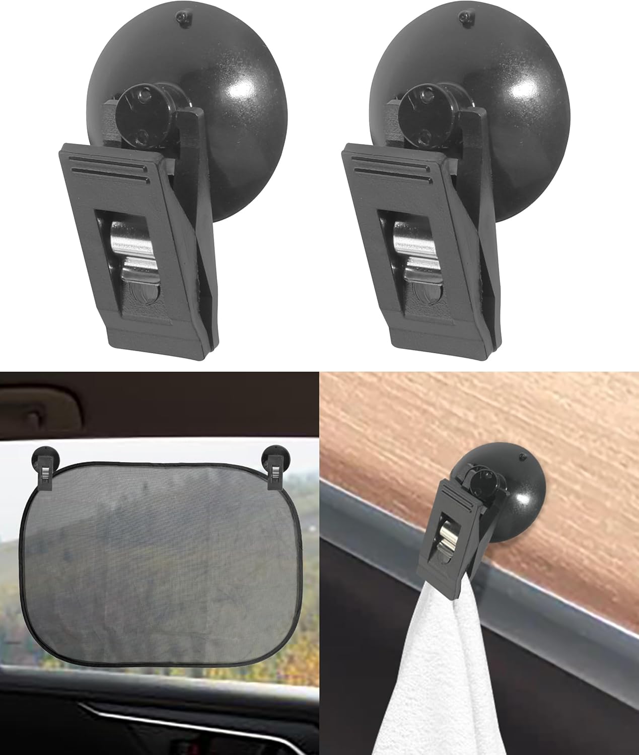 Strong Car Sun Shade Clip Set by RACOONA