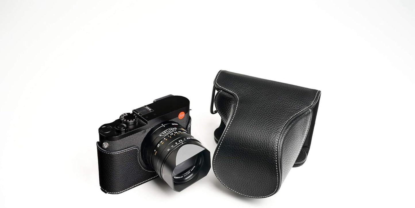 Leica Q2 Case - Handmade Genuine Leather Camera Bag Cover