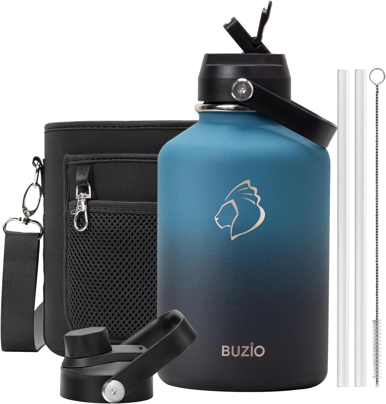 BUZIO 64 oz Insulated Water Bottle for Ultimate Hydration