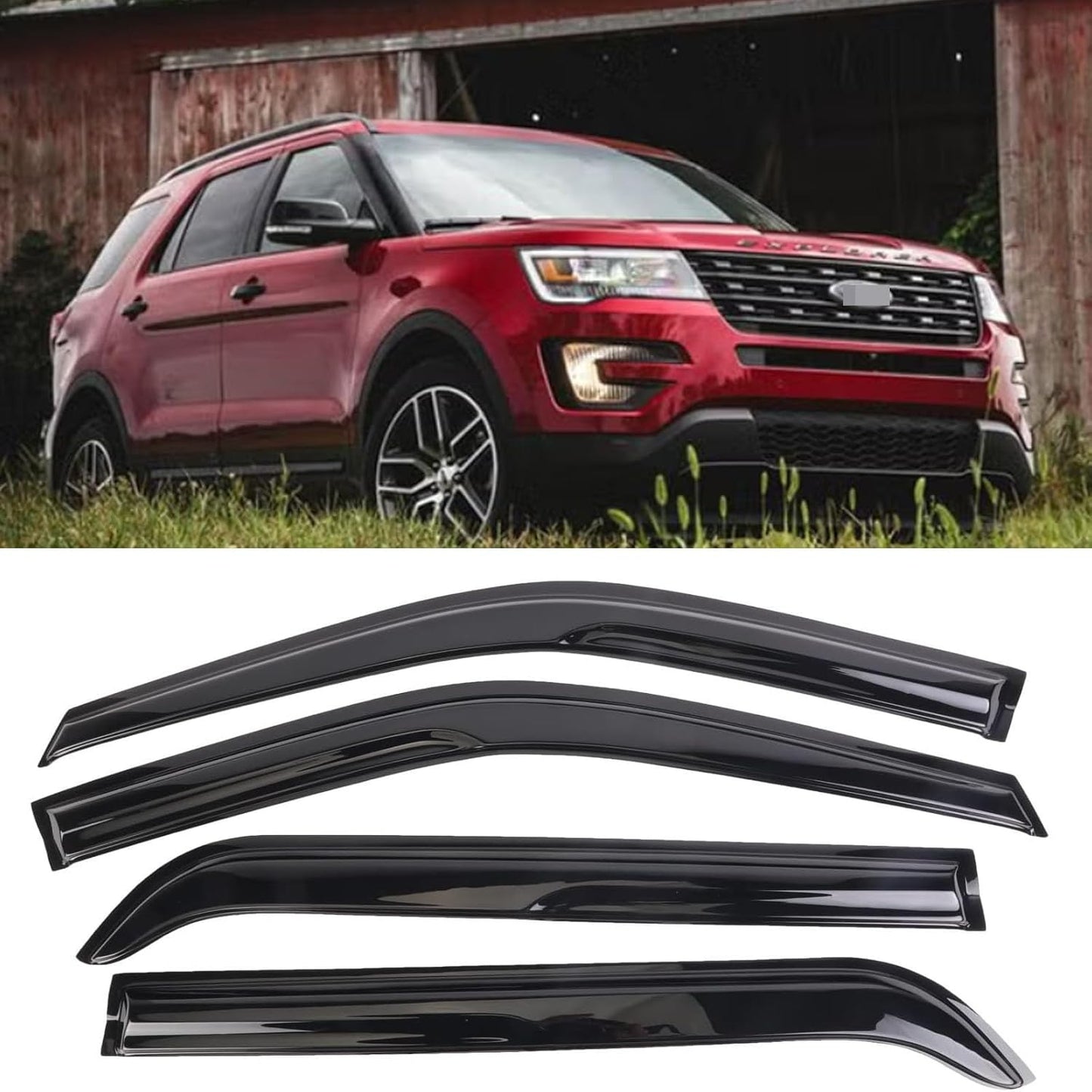 Window Visors Rain Guards Shield for 2011-2019 F-ord Explorer