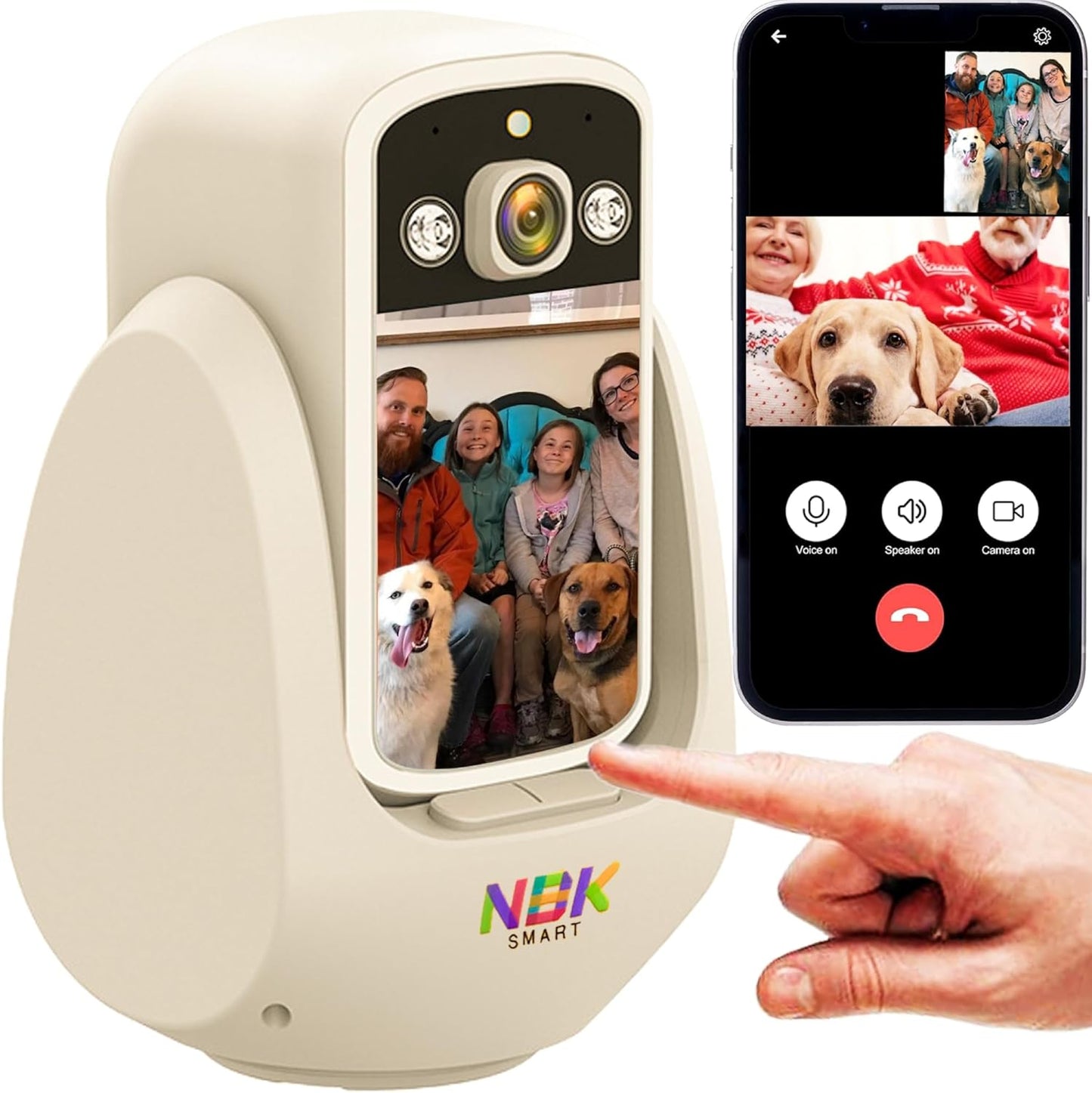 WiFi Pet Cam: AI Motion Detection, Night Vision, One-Button Call