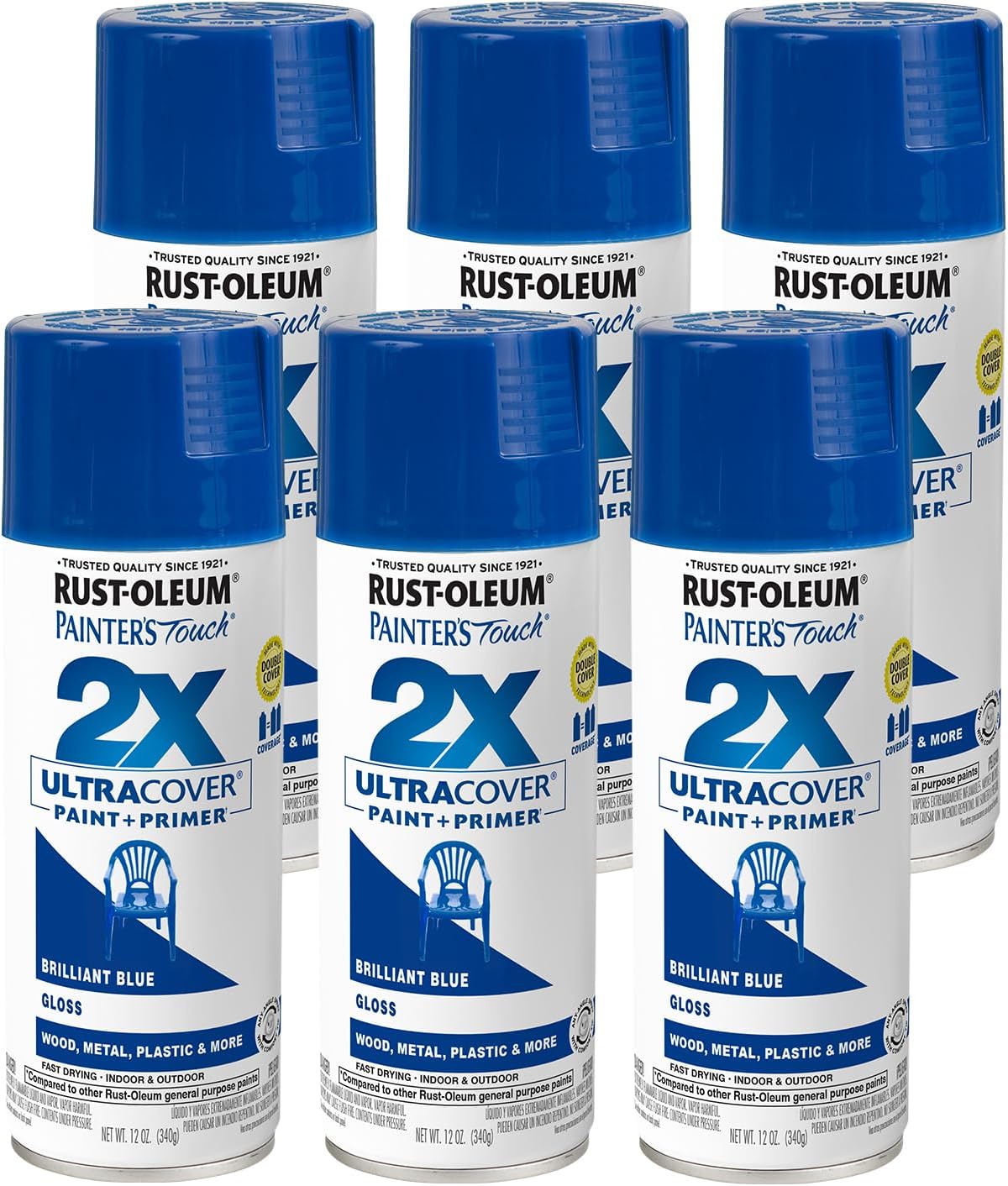 Rust-Oleum Painter's Touch 2X Ultra Cover Spray Paint 6 Pack