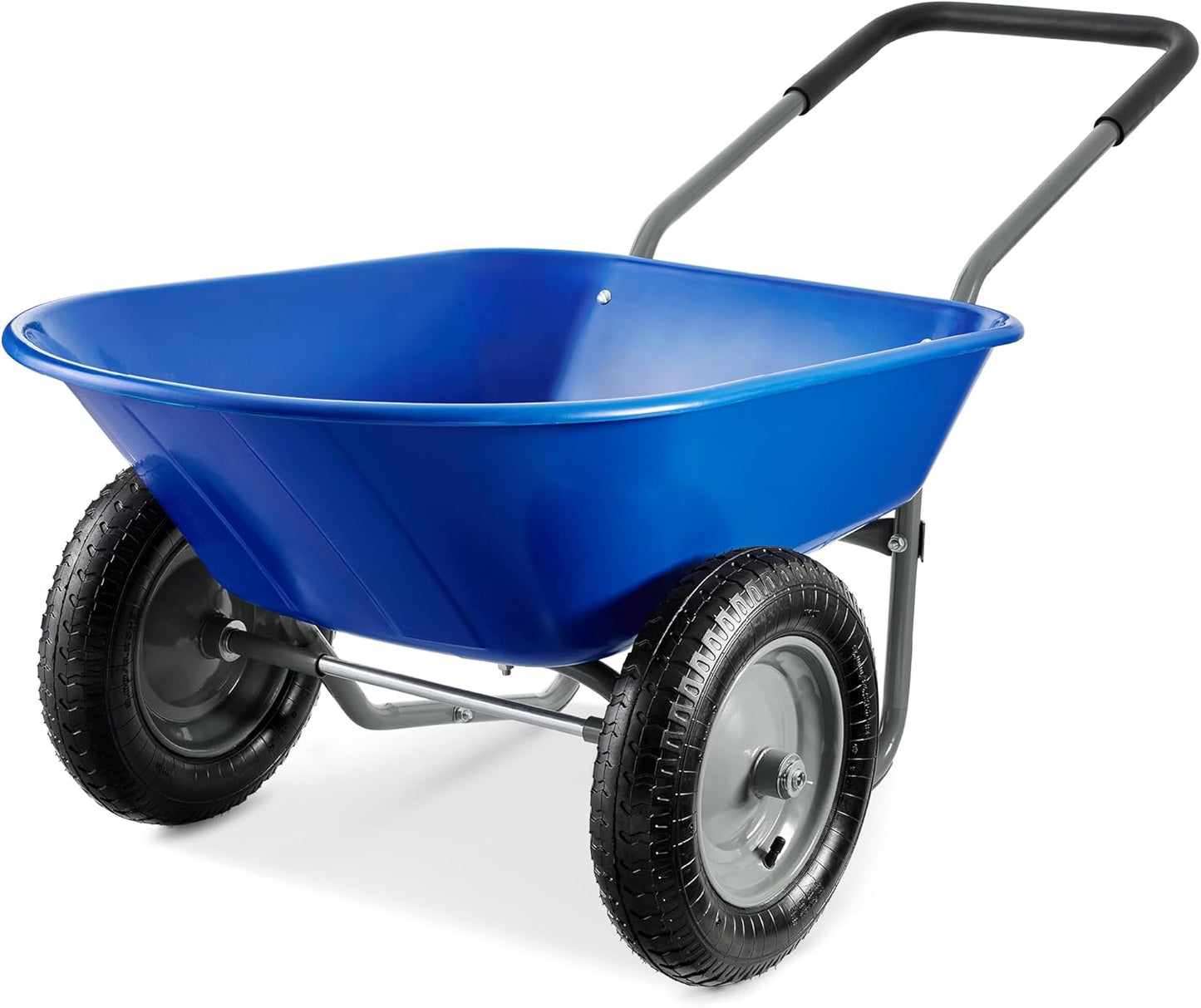 Dual-Wheel Home Utility Yard Wheelbarrow for Gardening Tasks