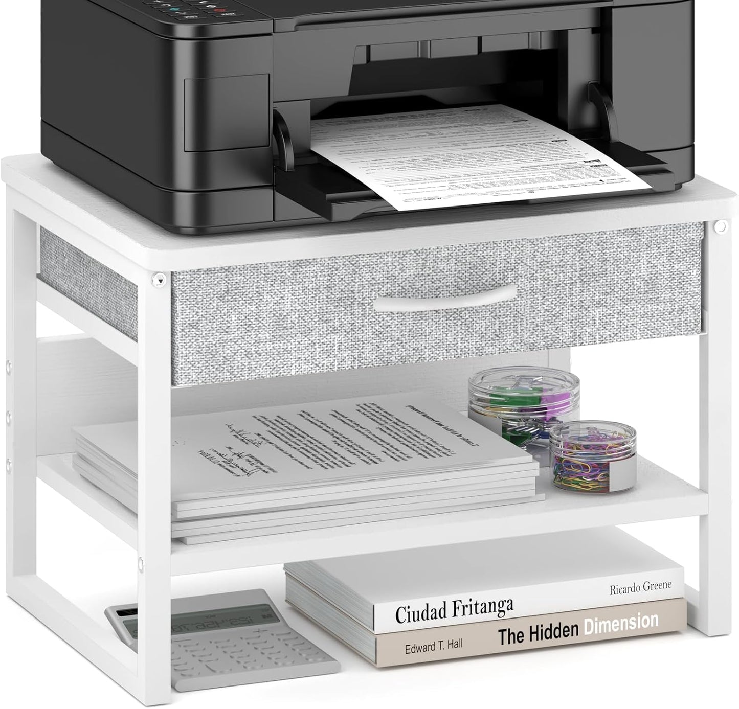 MARTY Printer Stand with Storage Drawer for Home Office Use