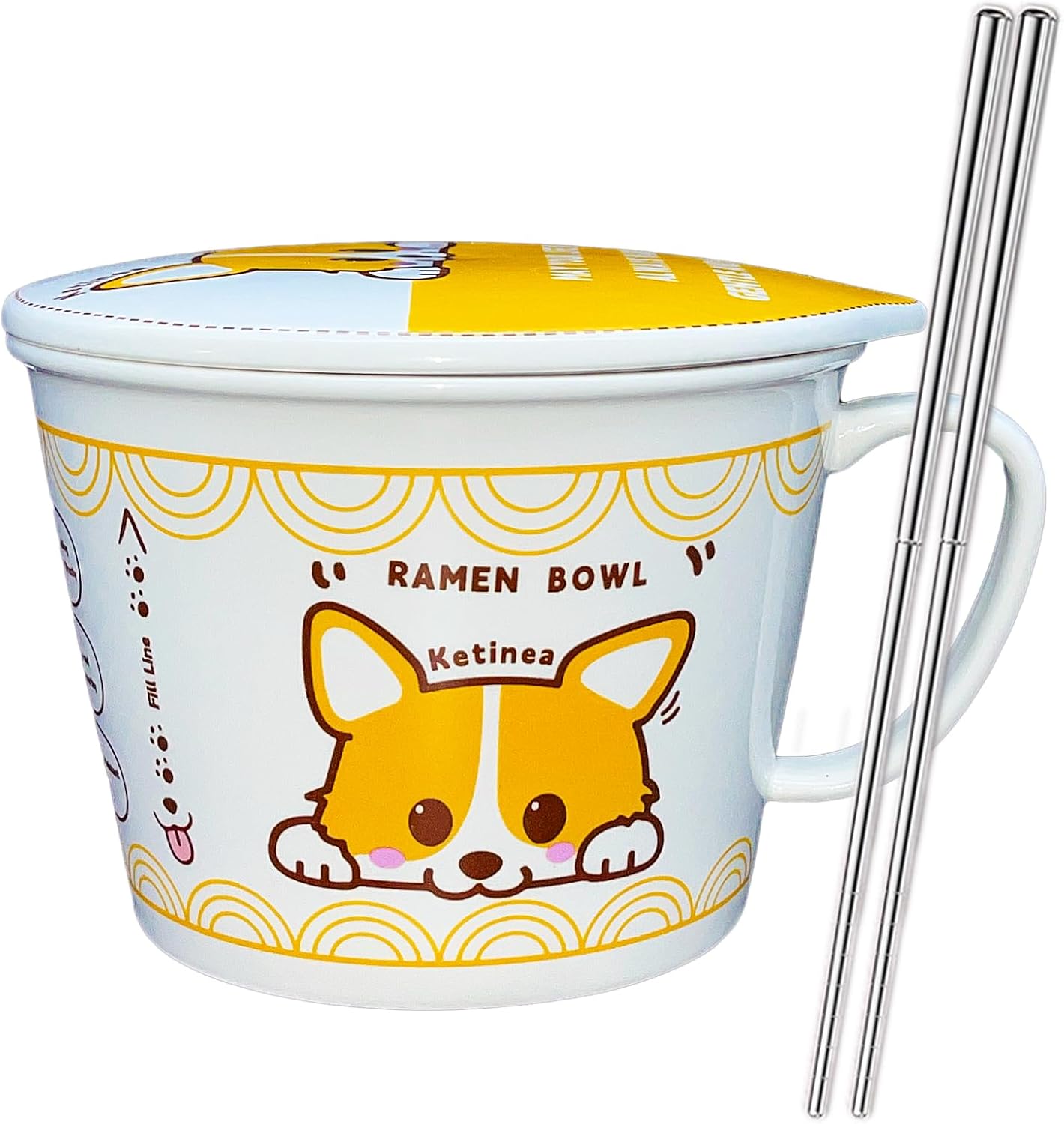 Corgi Ramen Bowl Set - Elevate Noodle Experience!