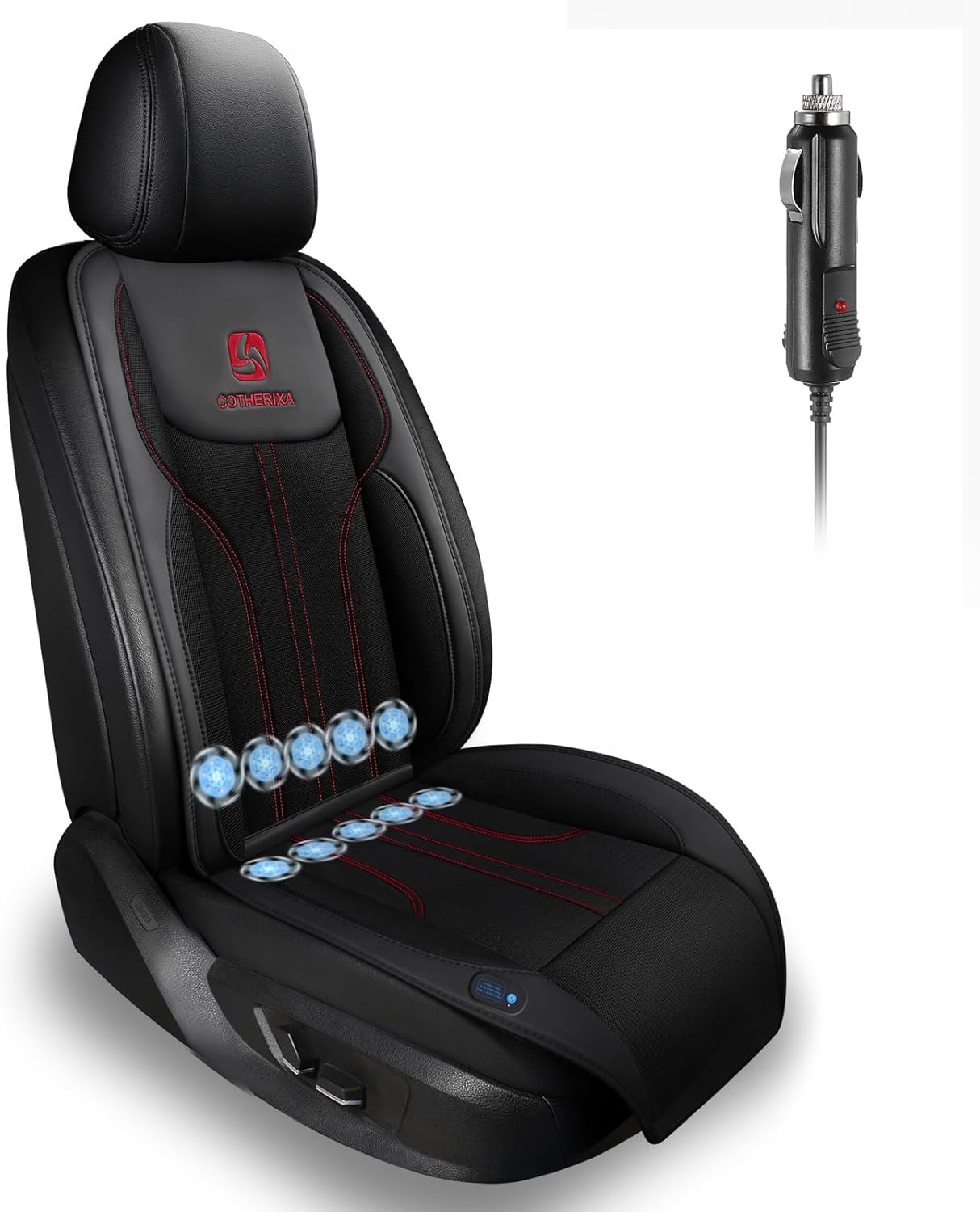 Cooling Car Seat Cushion with 10 Fans for Rapid Comfort