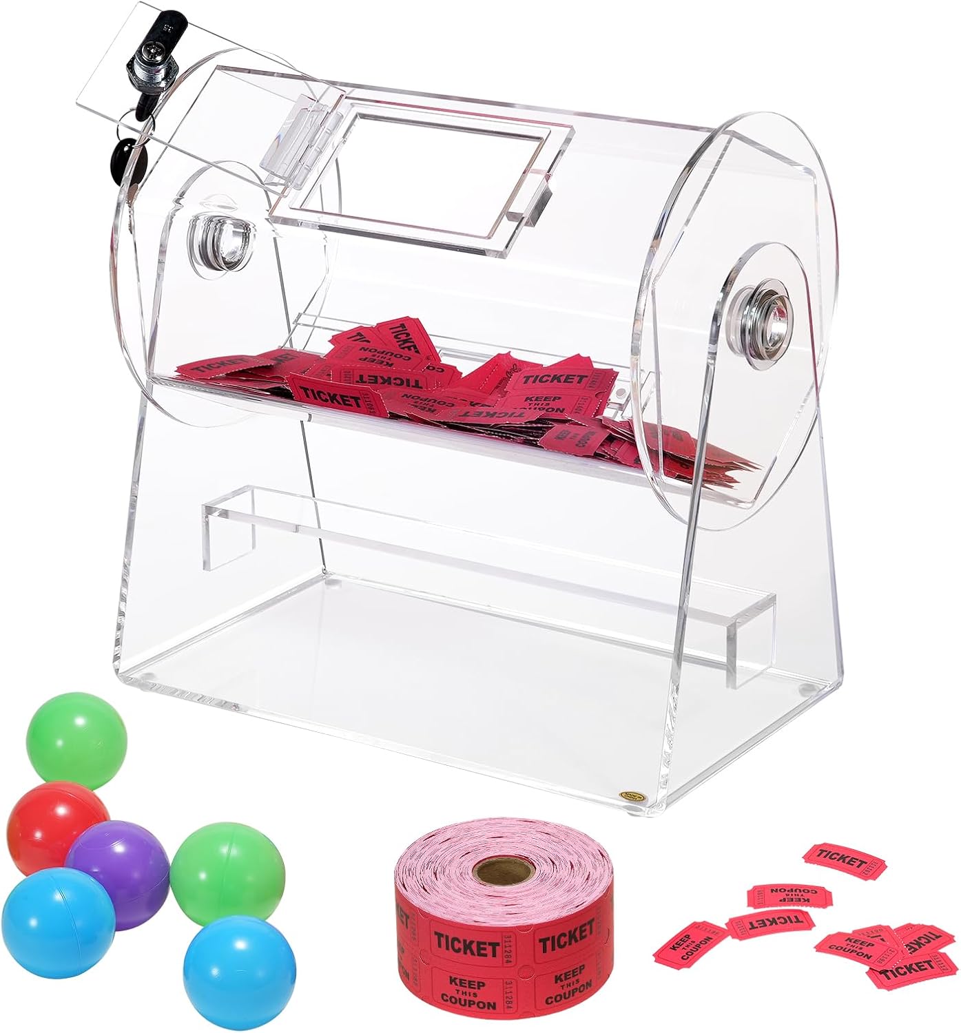 VEVOR Acrylic Raffle Drum for Professional Lottery Draws