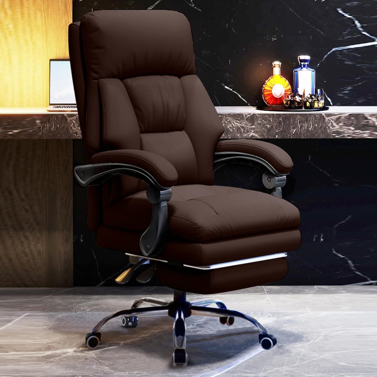 Executive Office Chair with Foot Rest for Ultimate Comfort