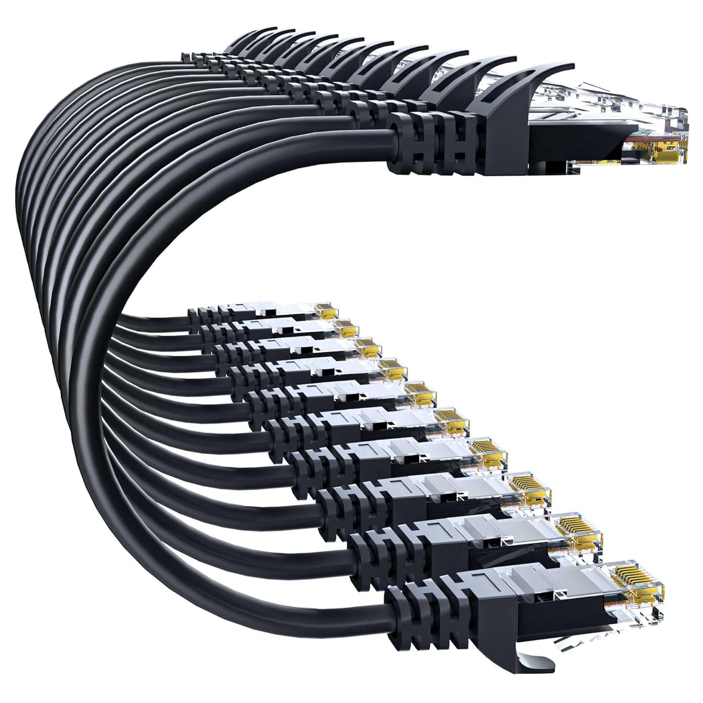 High-Speed Cat 6 Ethernet Cable 14FT 10Pack for Home Use