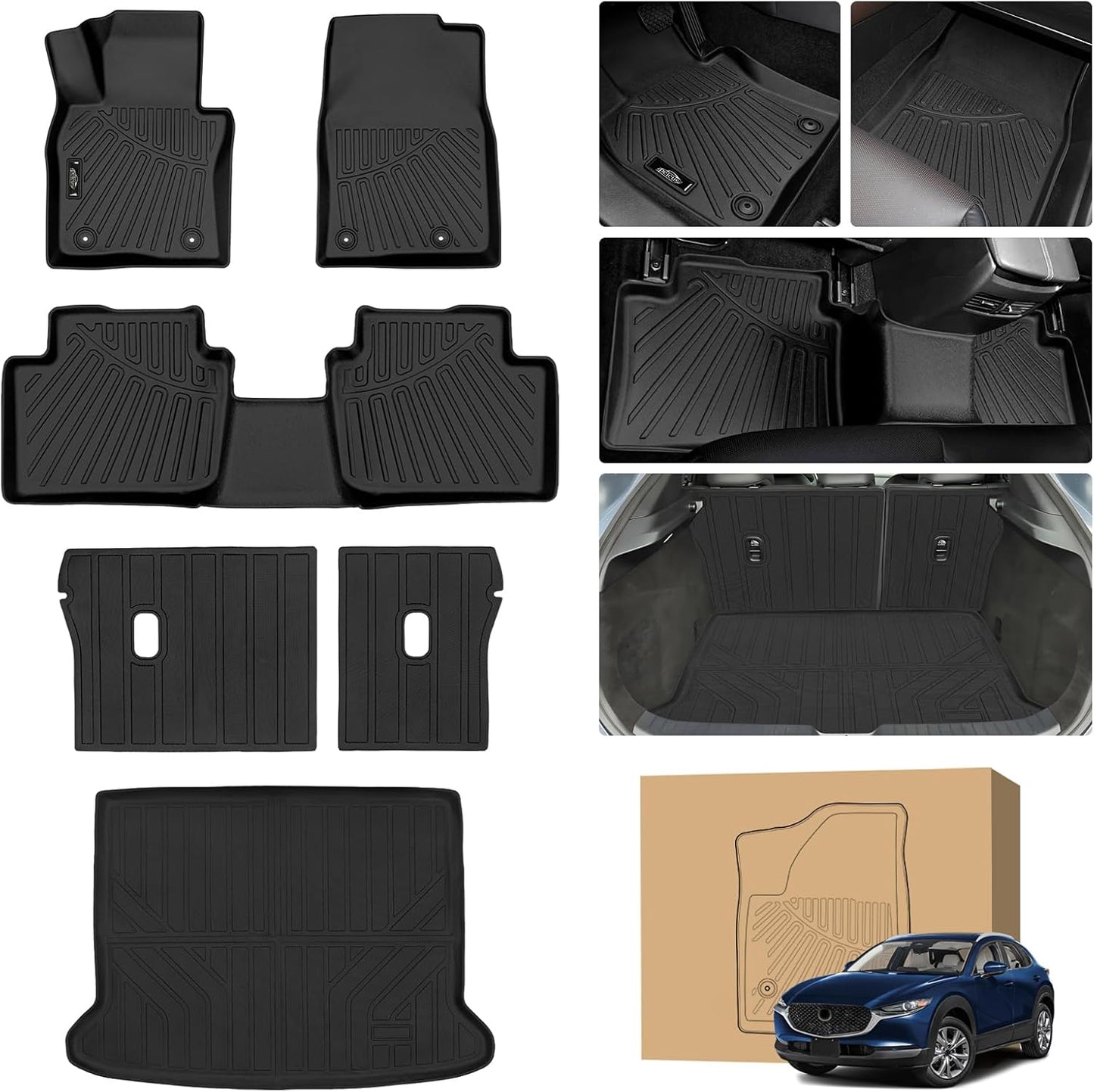Peleus Floor Mats for Mazda CX-30 2020-2025: All Weather Fit