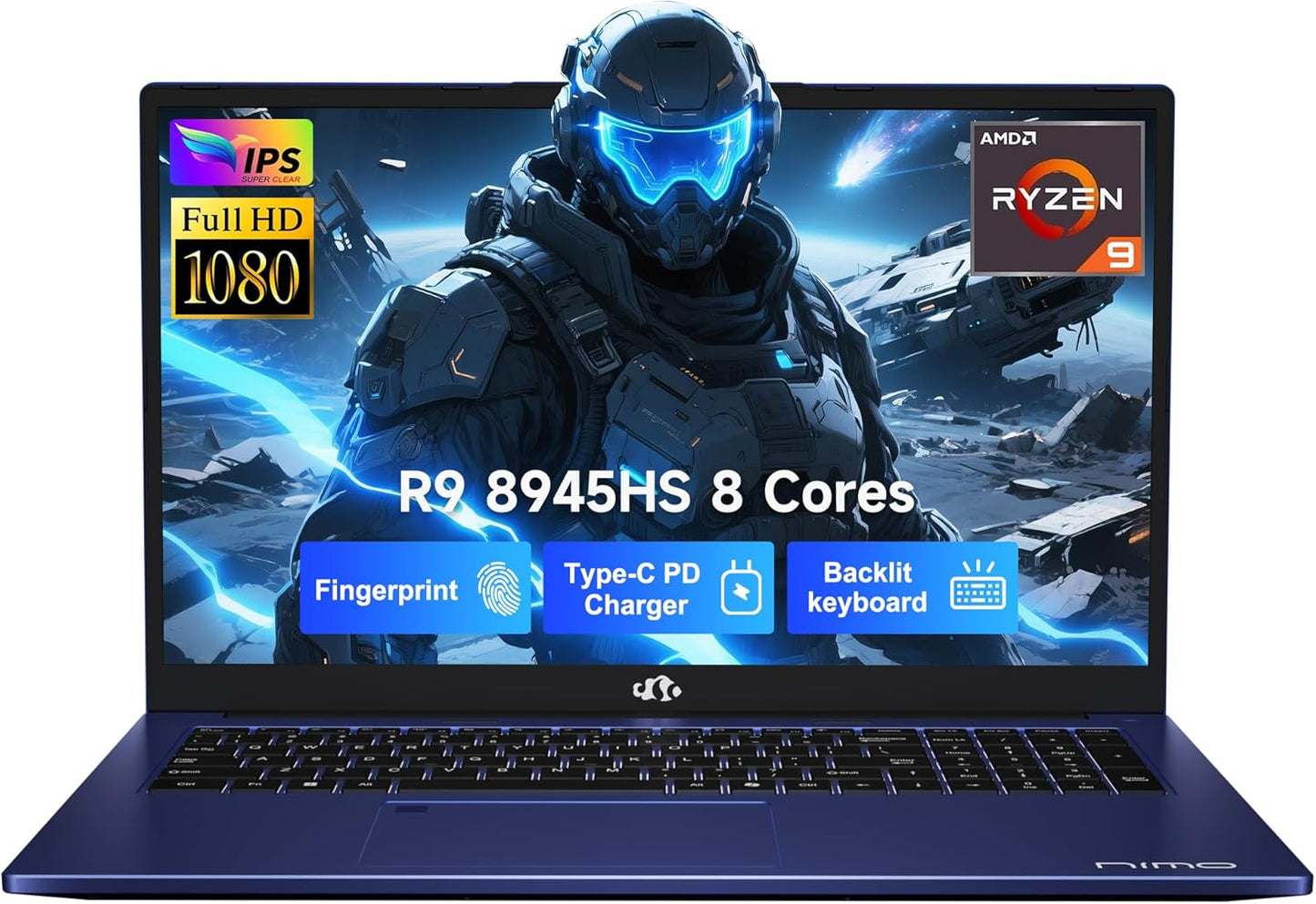 NIMO 17.3 Gaming Laptop with Ryzen 9 and 32GB RAM for Gamers