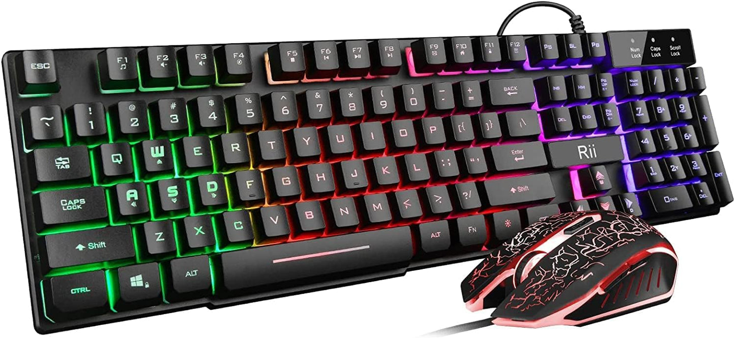 Rii Rainbow Backlit Gaming Combo