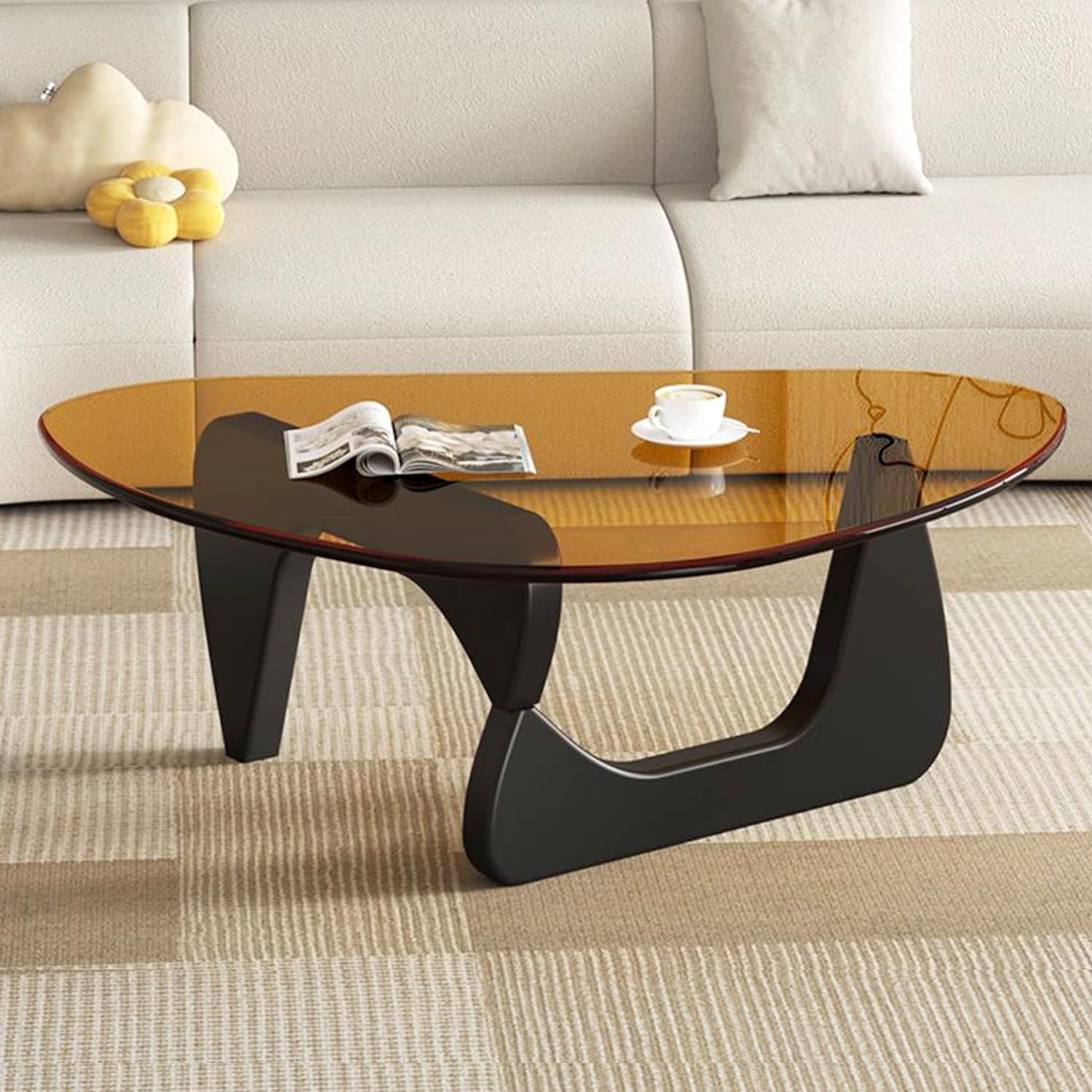 Modern Glass Coffee Table for Living Room and Office Use