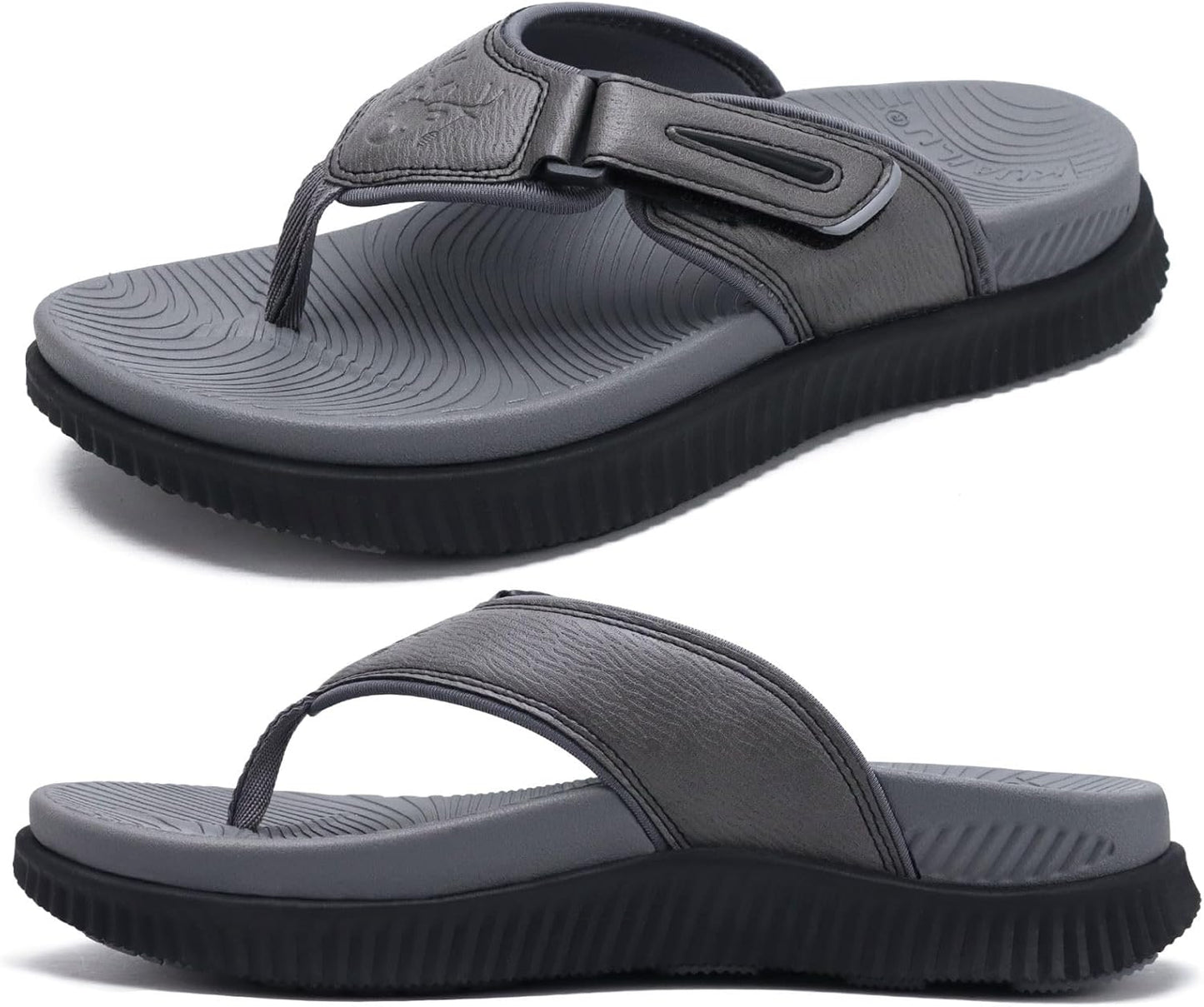 KuaiLu Mens Orthotic Flip Flops for Ultimate Comfort and Support